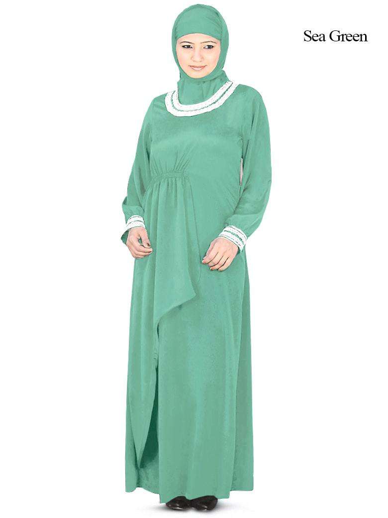Malak Abaya - Elegant Muslim Women's Prayer Dress - Perfect for Prayer, Mosque, and Special Occasions