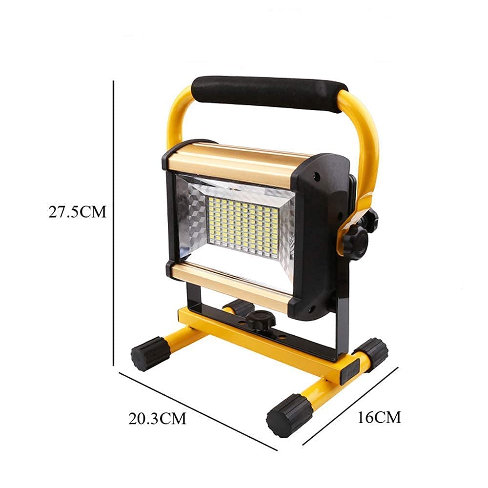 KEppd 8000LM Rechargeable LED Work Light - 100 LED Flood Light (Equivalent to 1000W) Waterproof Portable Lighting for Camping, Hiking, Auto Repair & Outdoor Activities