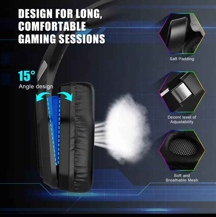 Premium Black Universal Gaming Headset with Noise-Canceling Mic - Over-Ear Headphones with Deep Bass & Surround Sound for PC, Xbox, PS5, Mac - Perfect for Nintendo NES Games & Long Gaming Sessions - Ideal for Competitive Gaming, Streaming & Home Entertainment
