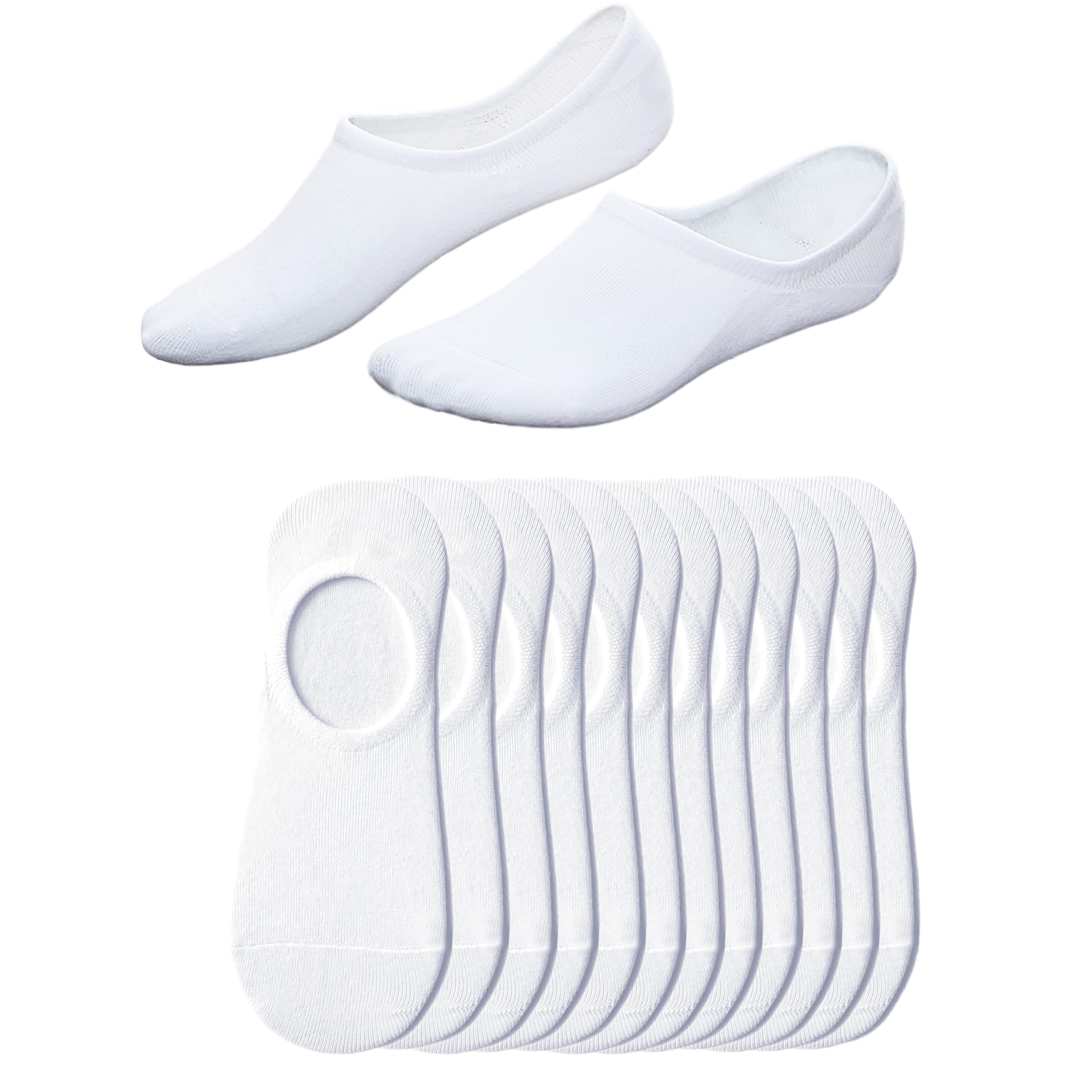 RICHBULL 12 Pairs No Show Socks for Women & Men - Low Cut Invisible Liner Socks, Breathable Thin Casual Socks with Non-Slip Grip - Perfect for Sneakers, Loafers & Everyday Wear