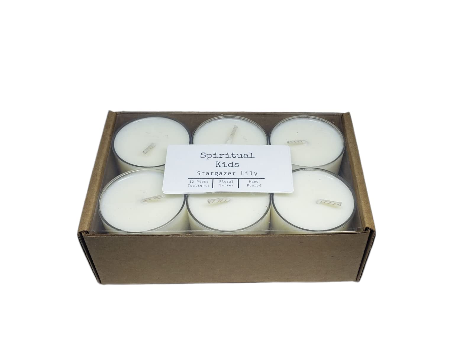 Stargazer Lily Scented Soy Wax Tealights - 12 Pack All Natural, Hand Poured with Essential Oils | Perfect for Relaxation, Meditation & Home Aromatherapy
