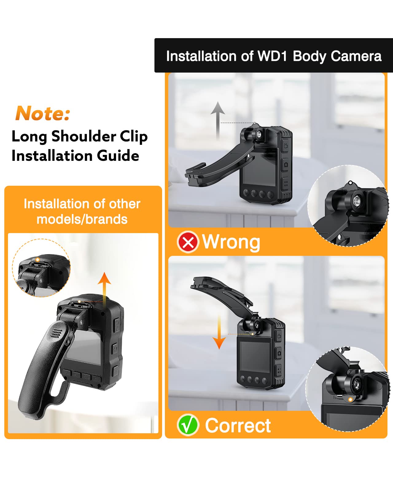 WD1 128GB Police Body Camera with Audio Recording & 1080P HD Video - Infrared Night Vision, Dash Cam for Cars with Suction Cup Mount - 2-in-1 Wearable Camera for Law Enforcement, Security Patrols, Pet Monitoring & Travel Adventures | Perfect for Night Shifts, Road Trips & Home Security