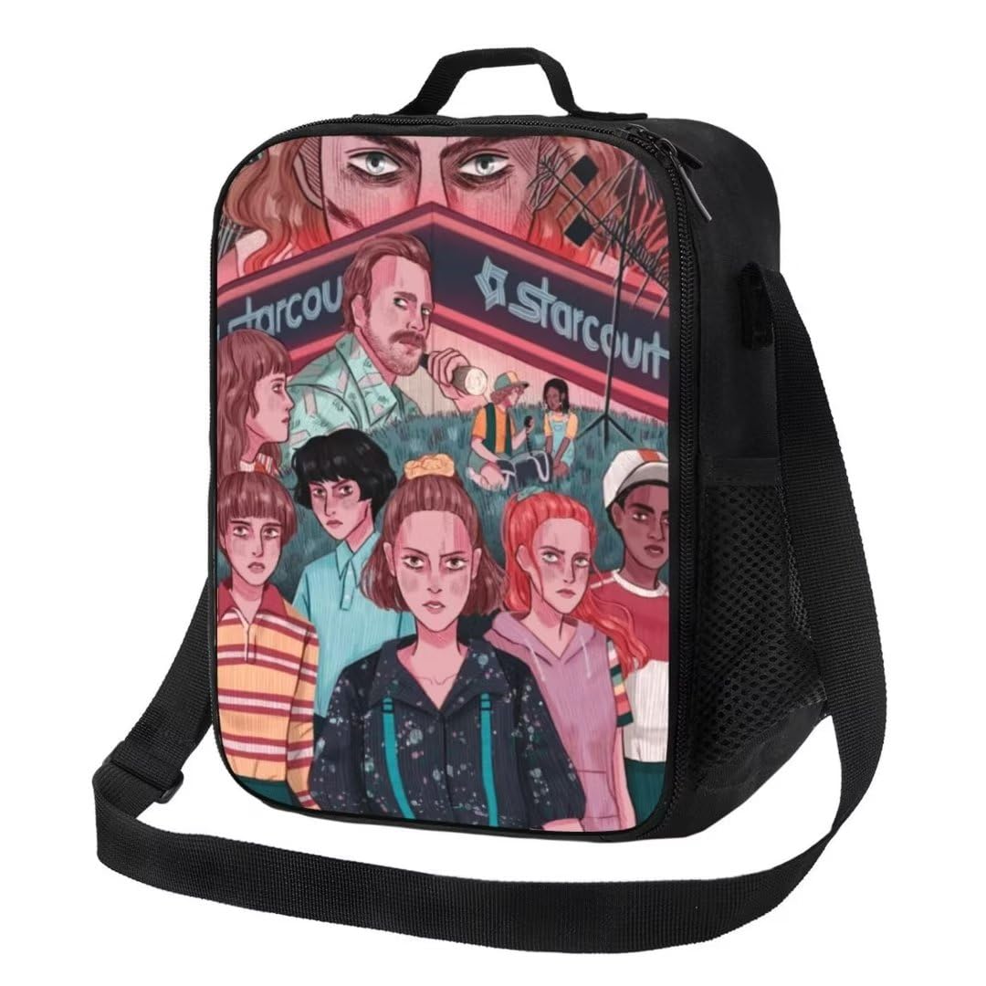 YOUO Insulated Lunch Bag for Women & Adults - Leakproof Cooler Tote for Office, Work, Picnic - Stranger Things Fan Merchandise - Large Thermal Lunch Box for Daily Use & Outdoor Activities