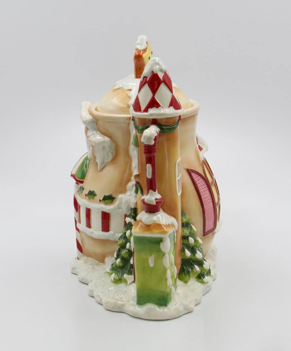 Laurie Furnell Santa's Village Collection Fine Ceramic Cookie Jar - 12-7/8