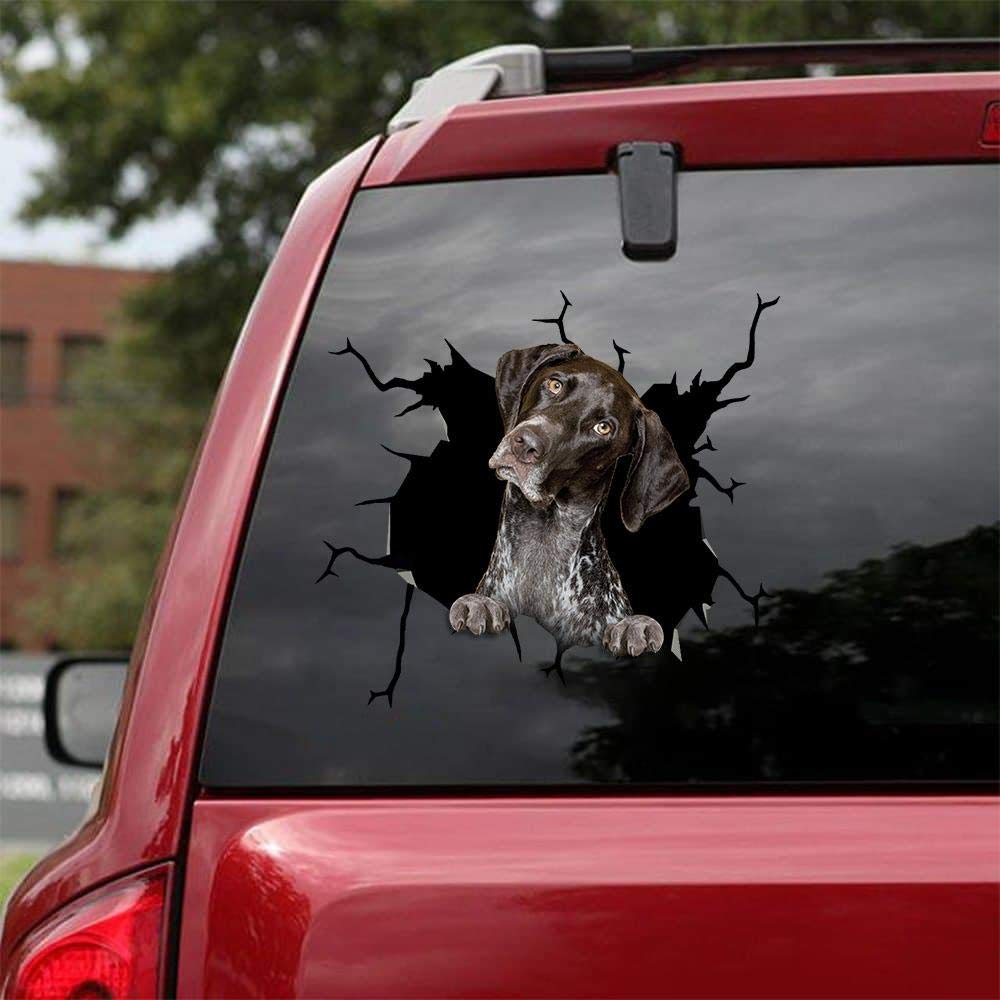 German Shorthaired Pointer Car & Wall Decals Stickers - Pack of 2 Realistic 8
