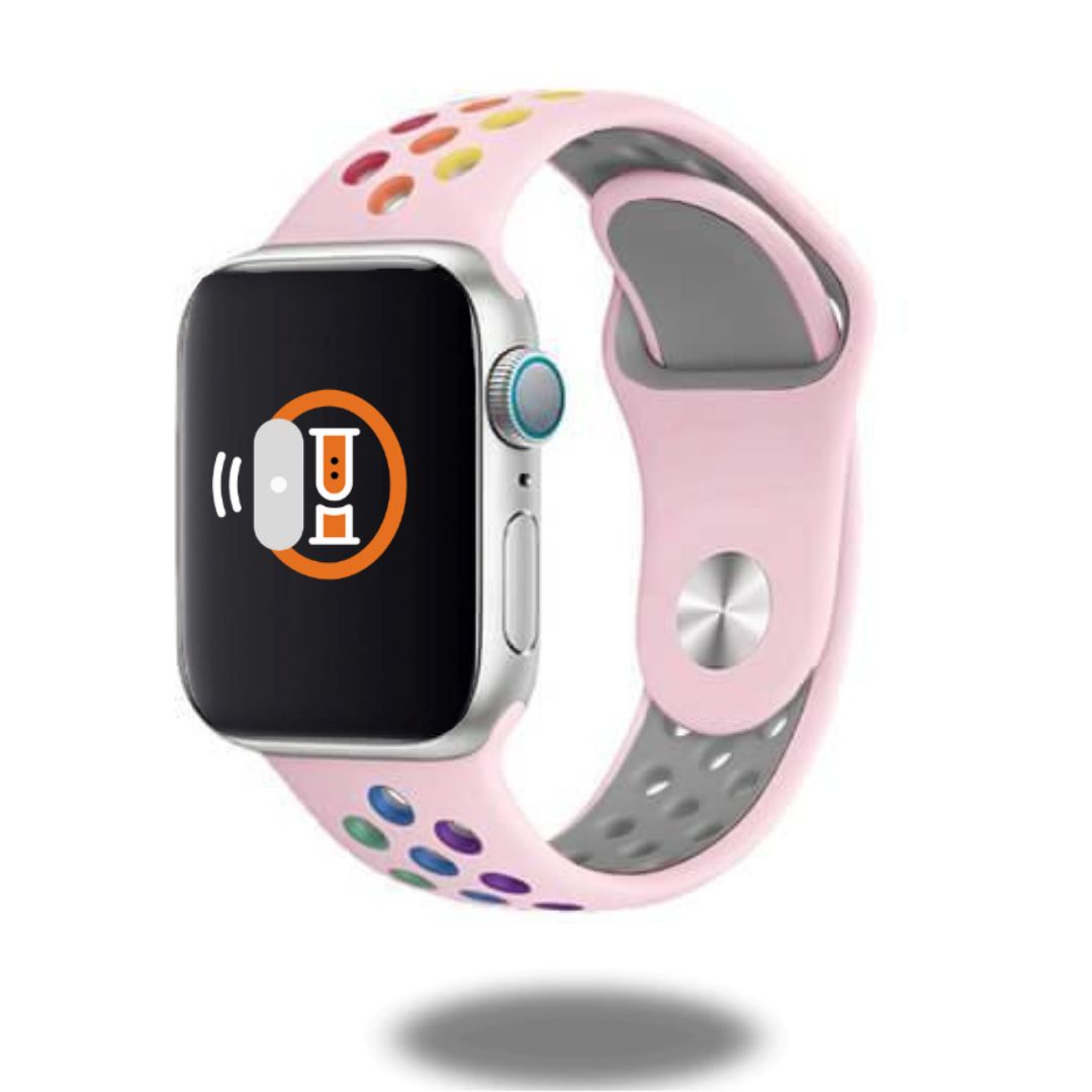 Rainbow Pride Silicone Sports Bands - Durable Wristbands for Running, Gym & LGBTQ+ Events - Waterproof Fitness Tracker Accessories for Apple Watch & Fitbit