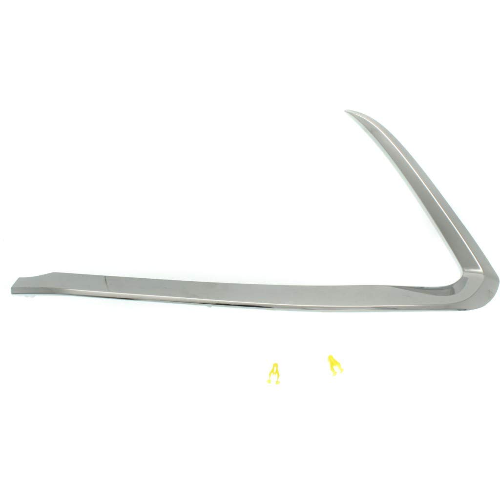 Mazda CX-9 Bumper Trim 2016-2020 Driver Side Front Chrome Molding MA1046103 TK5050130A | Replacement Car Accessory for Enhanced Vehicle Appearance & Protection