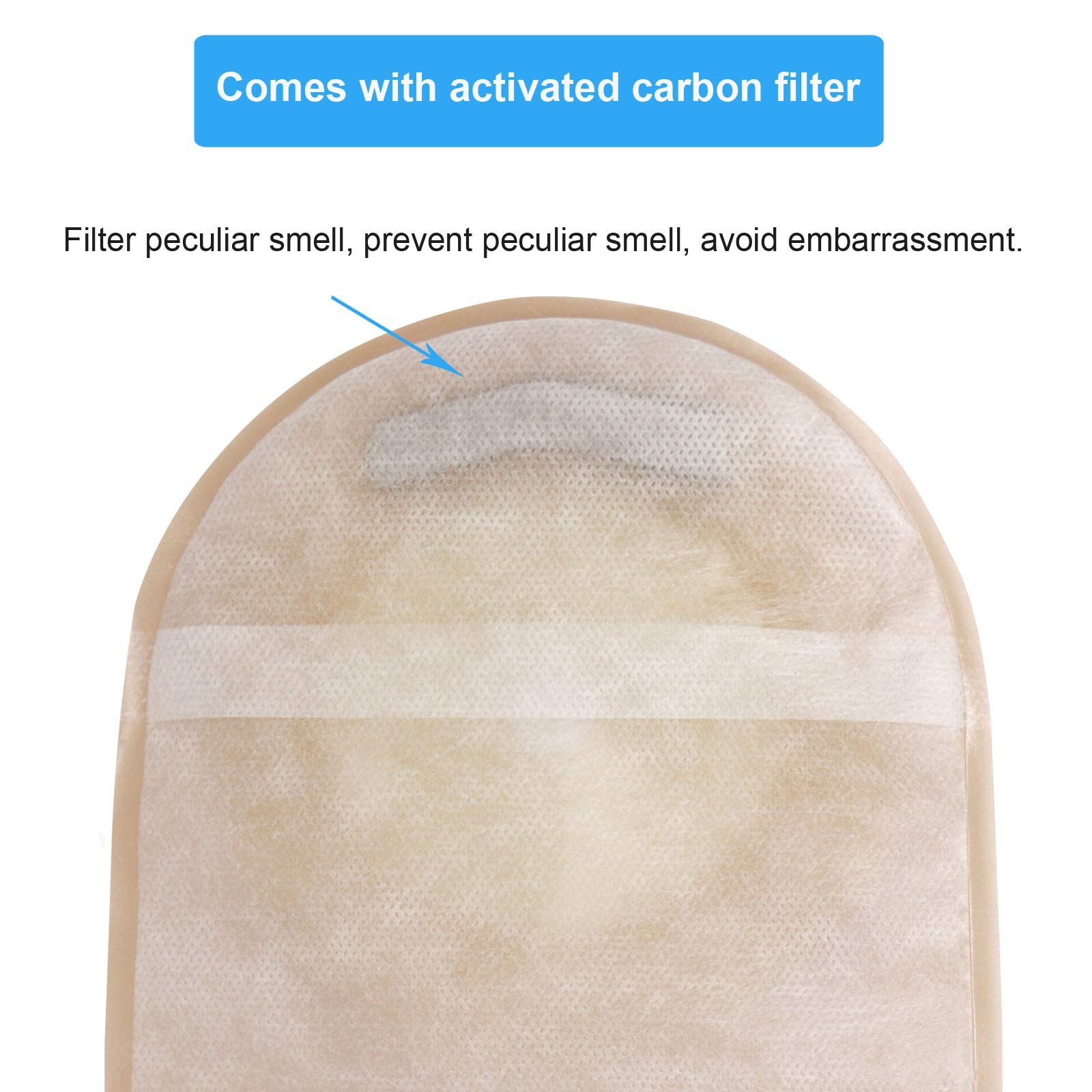 One Piece Ostomy Colostomy Bags - Drainable Pouches for Ostomy Care & Incontinence (70mm Cut Size, Pack of 10) - Ideal for Ileostomy Supplies, Post-Surgery Recovery & Daily Comfort
