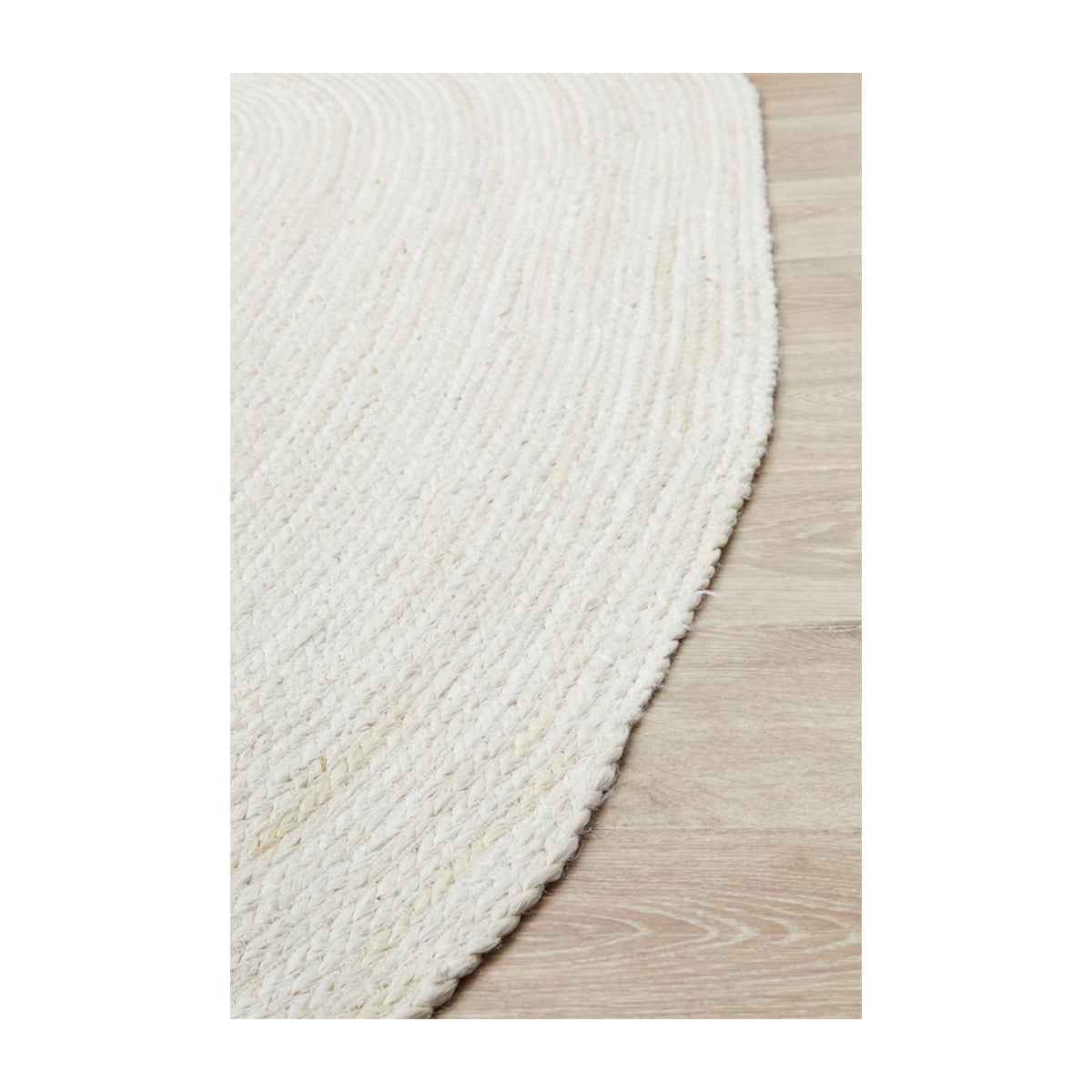 Bondi Oval Rug - Soft Plush White Area Rug for Living Room, Bedroom, Nursery | Non-Slip Comfortable Floor Mat for Home Decor