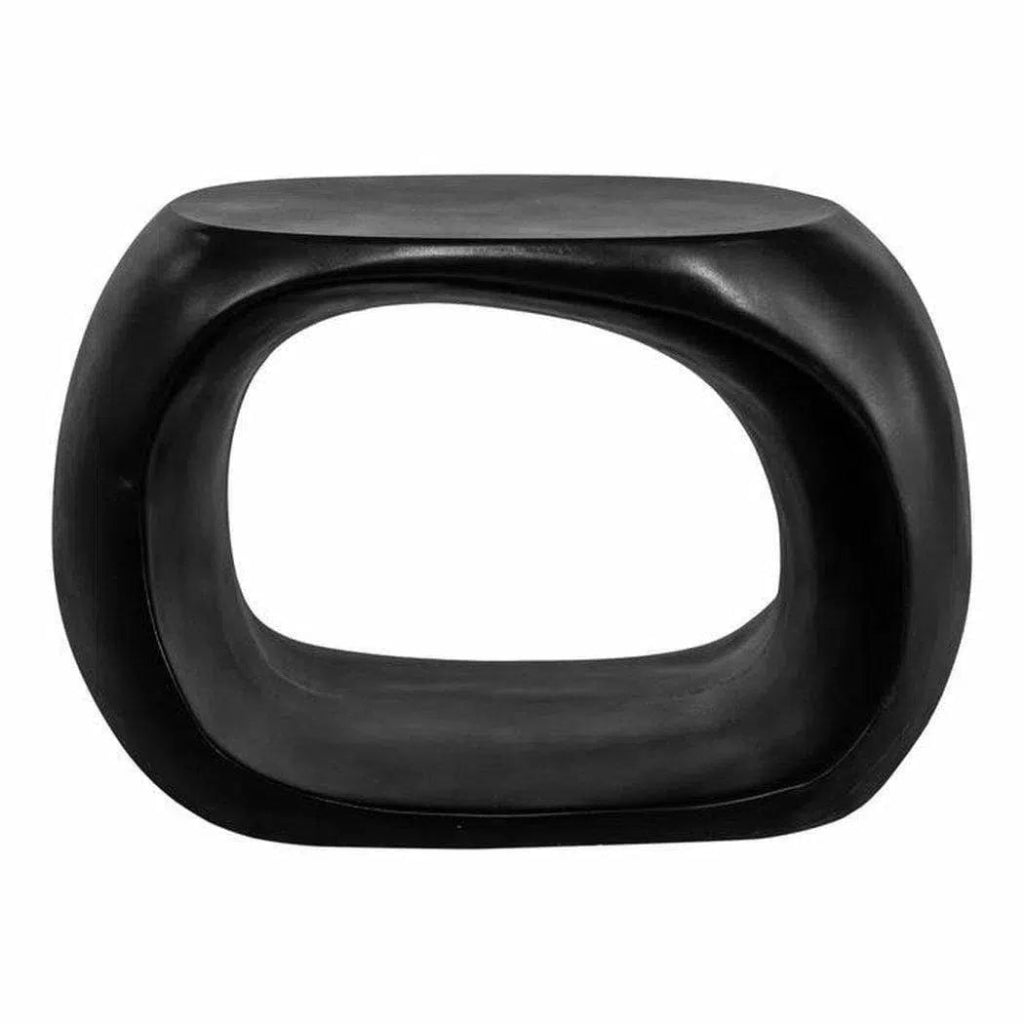26.75 Inch Outdoor Stool - Black Contemporary Patio Furniture for Garden, Poolside, Deck, or Backyard Relaxation