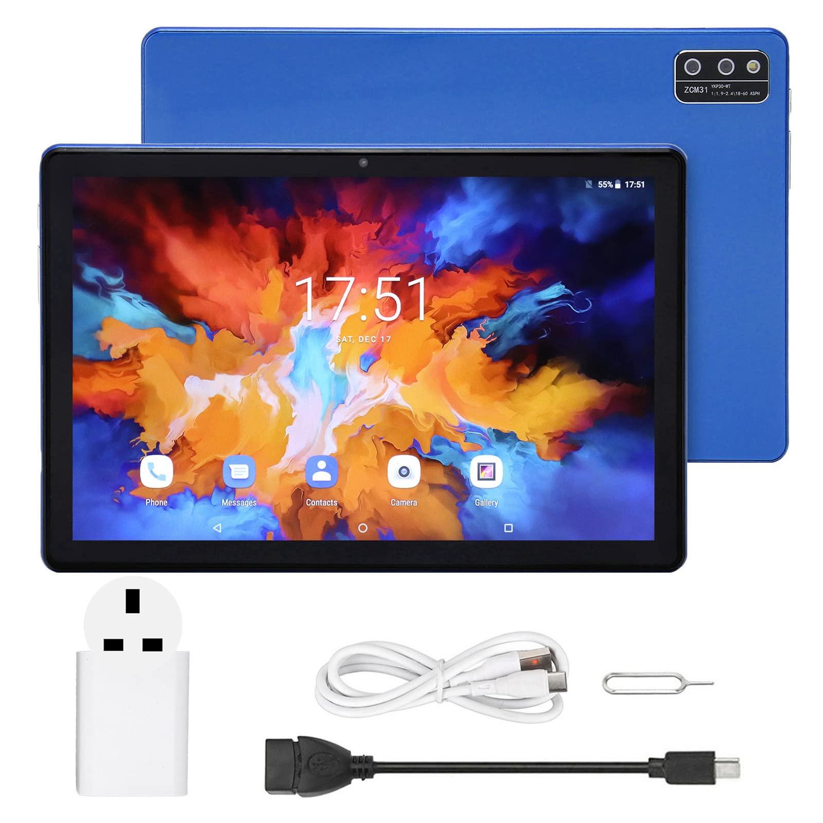 AMONIDA 10.1 Inch Gaming Tablet with IPS Micro Edge Display, 8800mAh Battery, 8GB RAM 128GB ROM - HD Android Tablet for School, Work & Entertainment (UK Plug) | Perfect for Online Classes, Remote Work & Mobile Gaming