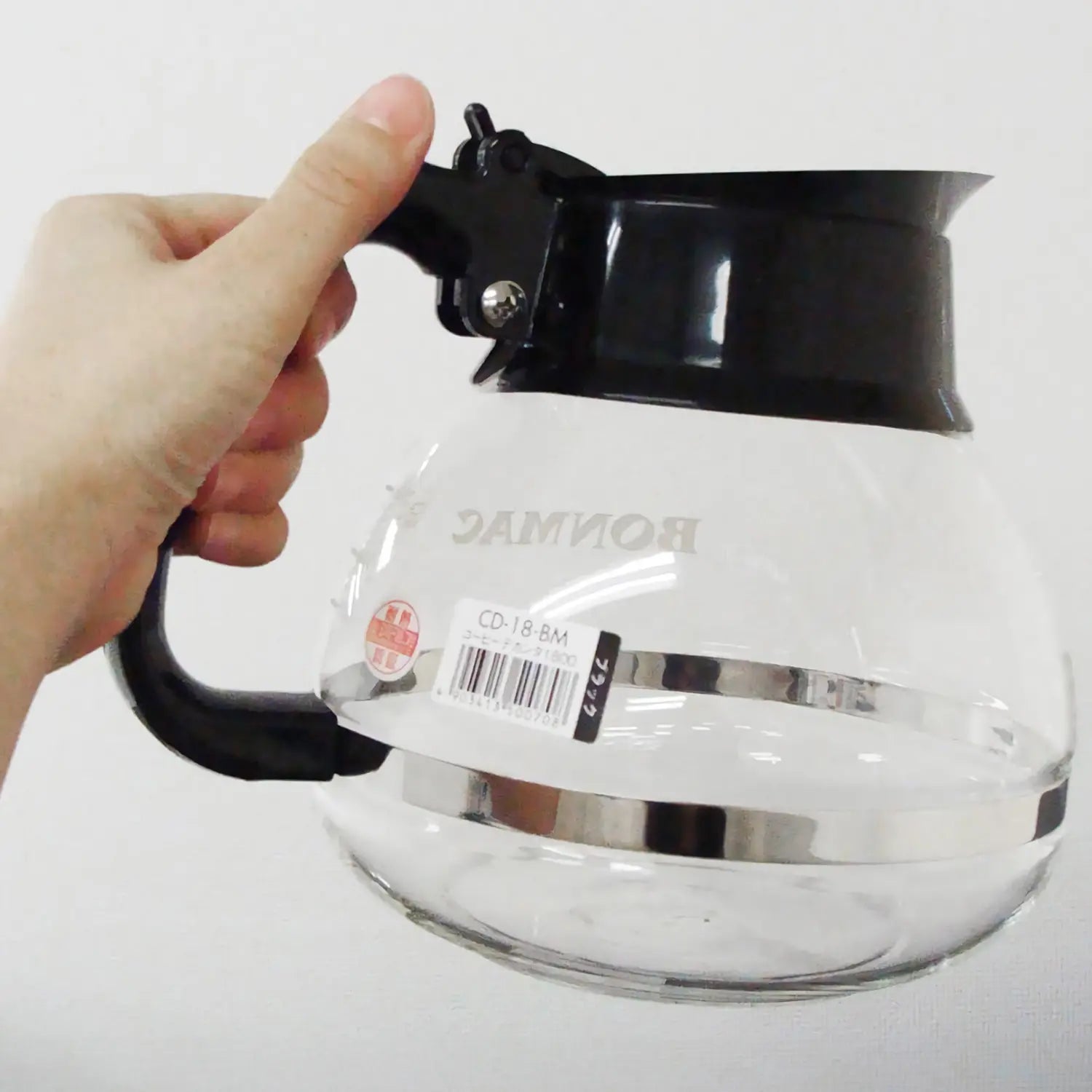 Bonmac Heat Resistant Glass Coffee Server with Black Spout - Perfect for Pour Over Coffee, French Press, and Hot Beverage Serving at Home or Cafe