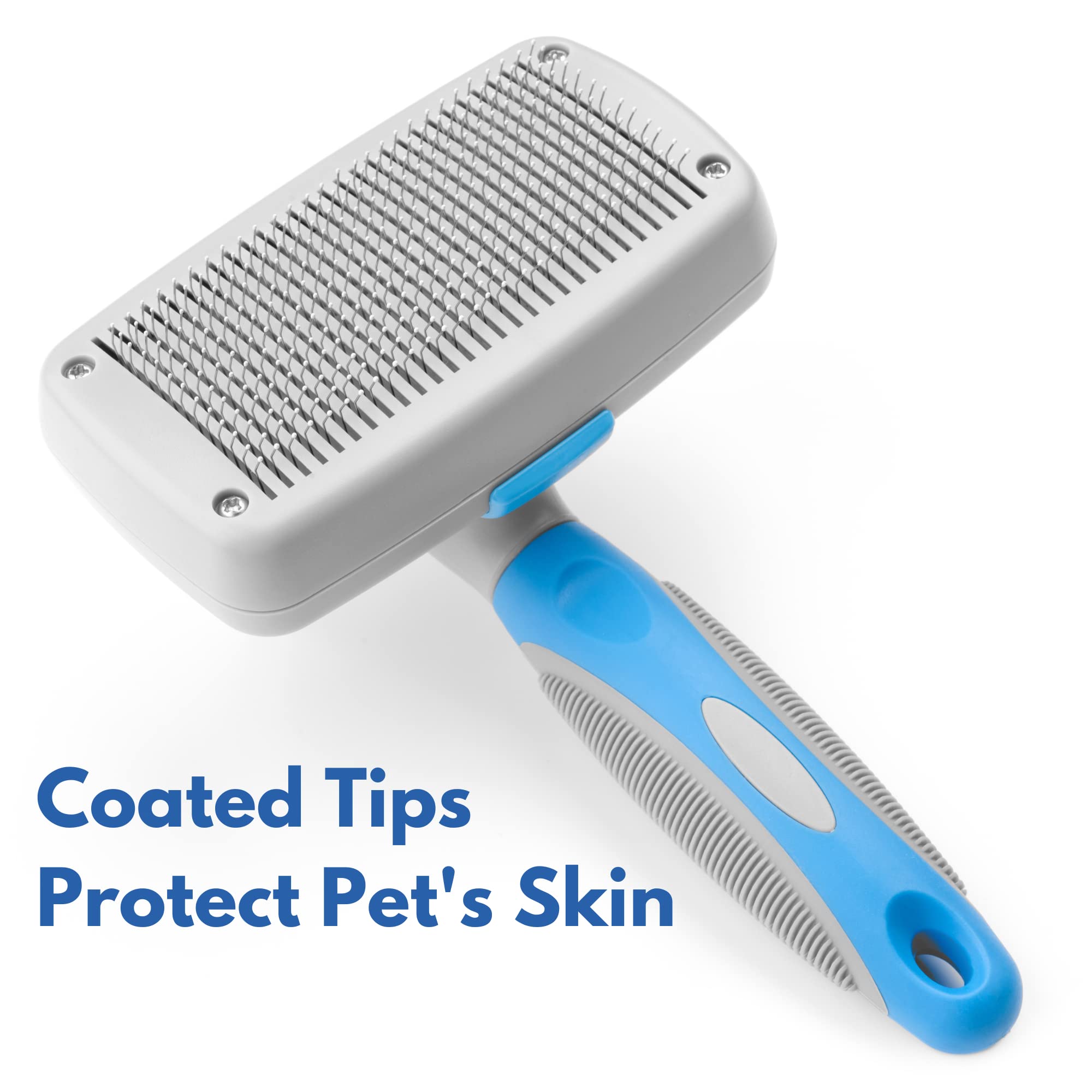 Dematting Tool & Self-Cleaning Slicker Brush for Dogs and Cats - Professional Pet Grooming Kit for Matted Fur Removal & Coat Care - Perfect for Home Grooming, Shedding Control & Daily Brushing