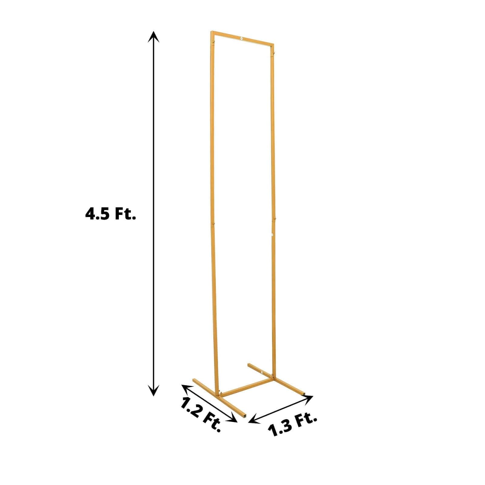Gold Wedding Flower Stand - 4.5ft Metal Backdrop & Vase Column for Wedding Centerpiece Decor