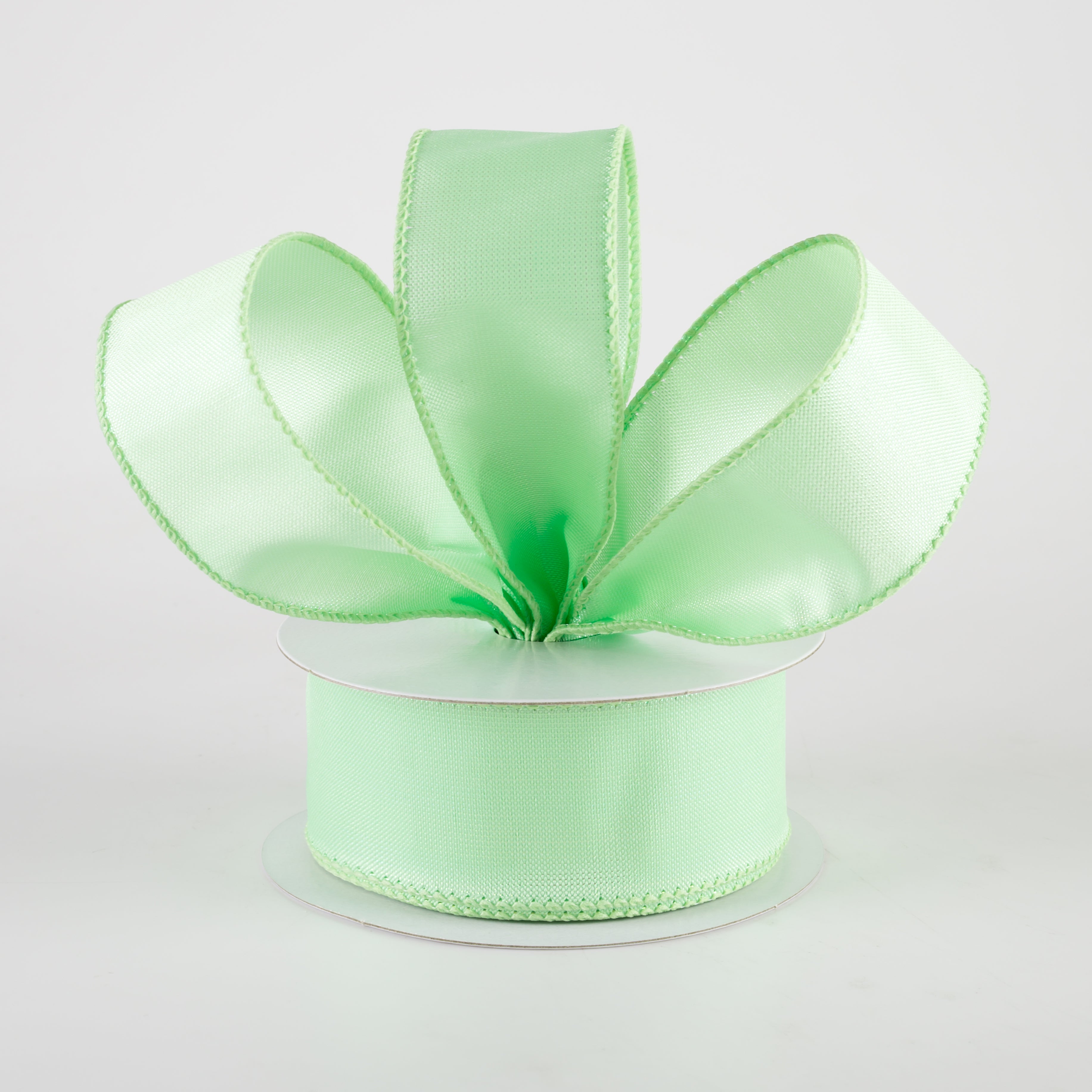 1.5 Inch Iridescent Mint Green Solid Ribbon - 10 Yards for Gift Wrapping, Crafts, and DIY Decorations