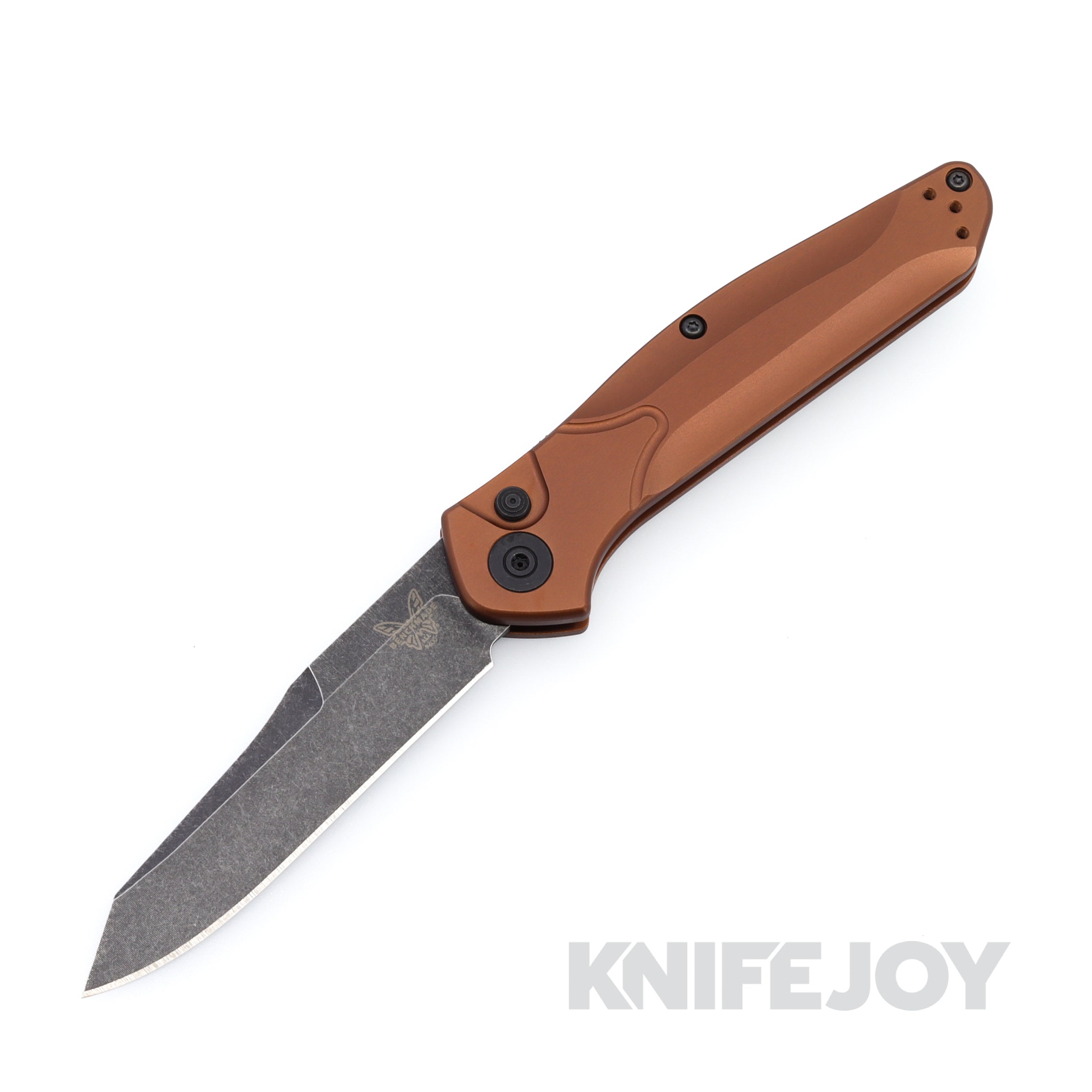Benchmade 9400BK-03 Osborne Automatic Knife - Black Finish Blade & Burnt Copper Aluminum Handles | EDC, Outdoor Survival, Tactical Gear
