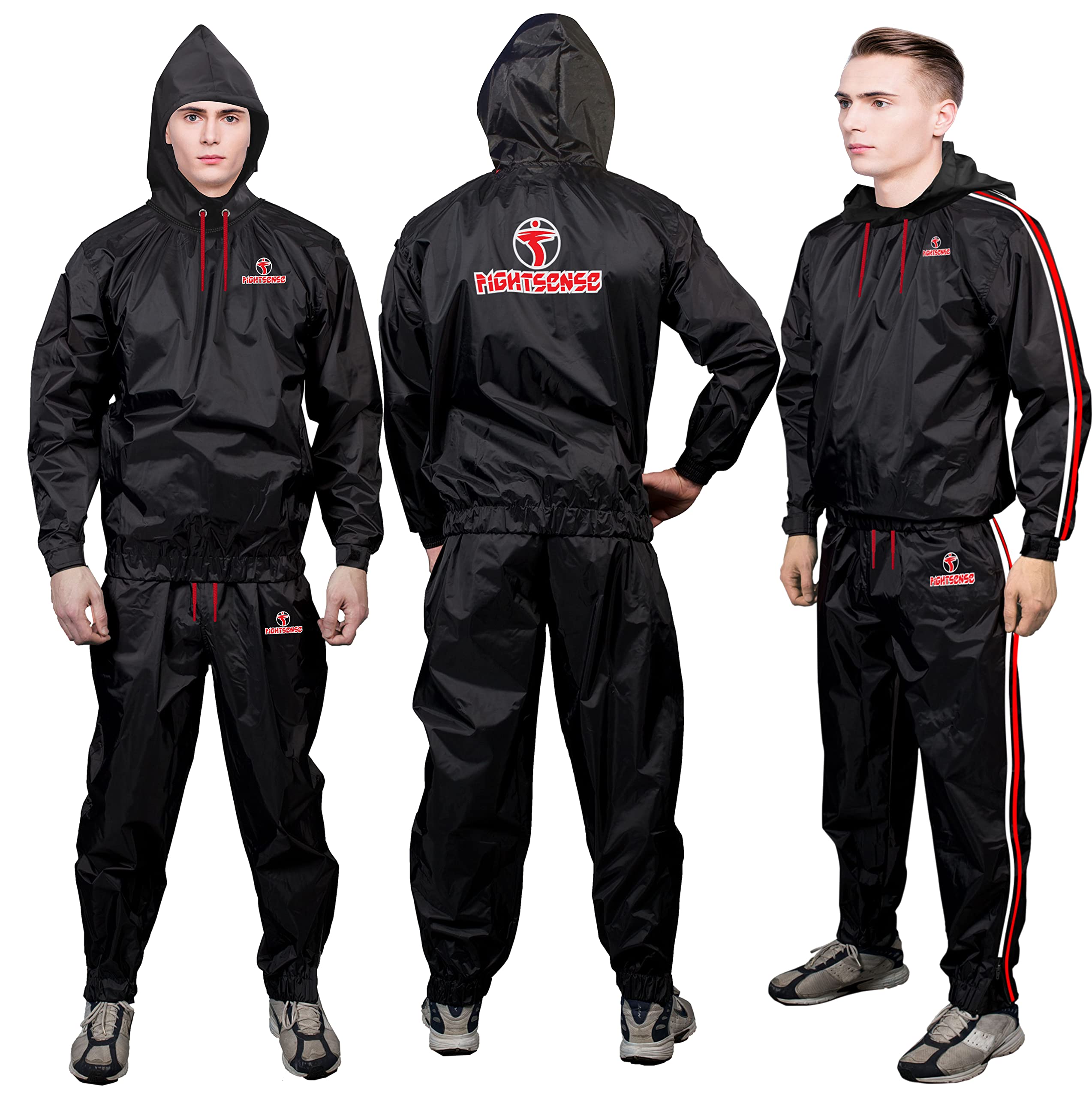 FIGHTSENSE Sauna Suit for Men & Women - Waterproof Sweat Suit for Weight Loss, Anti-Rip Workout Gear for Sports, Running, Boxing & Fitness - Perfect for Gym Sessions, Home Workouts & Fat Burning