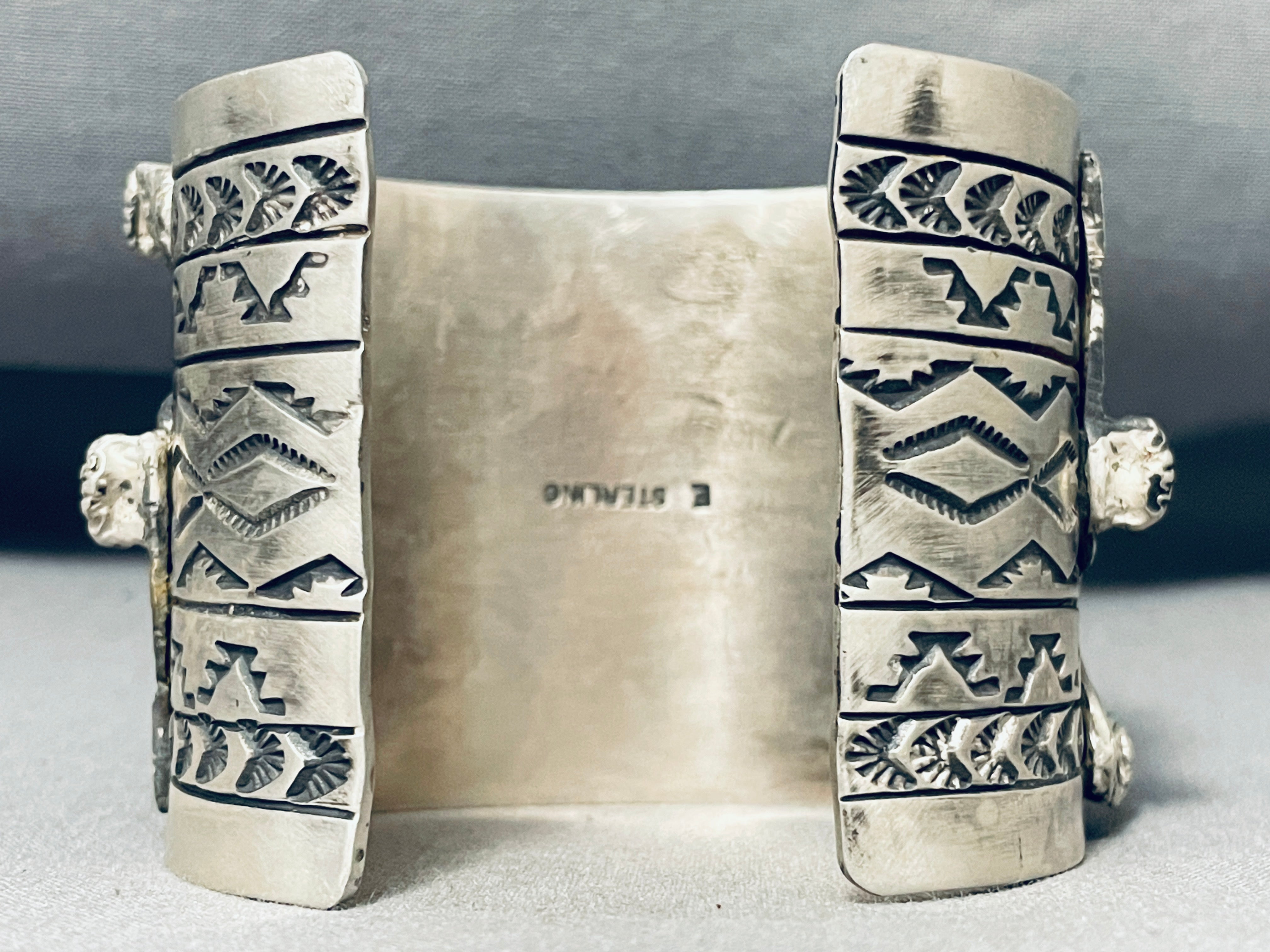 181 Grams Navajo Sterling Silver Turquoise Cuff Bracelet - Handmade Native American Jewelry for Women, Boho Chic Accessory, Perfect for Festivals & Special Occasions