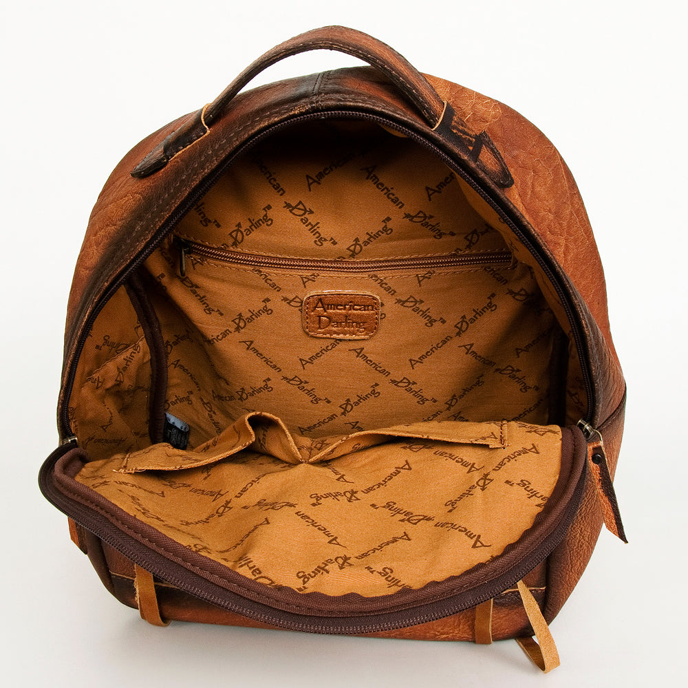 **Genuine Leather Women's Western Handbag Purse - American Darling Backpack Hair On - Stylish Cowgirl Bag for Daily Use, Travel & Country Events**