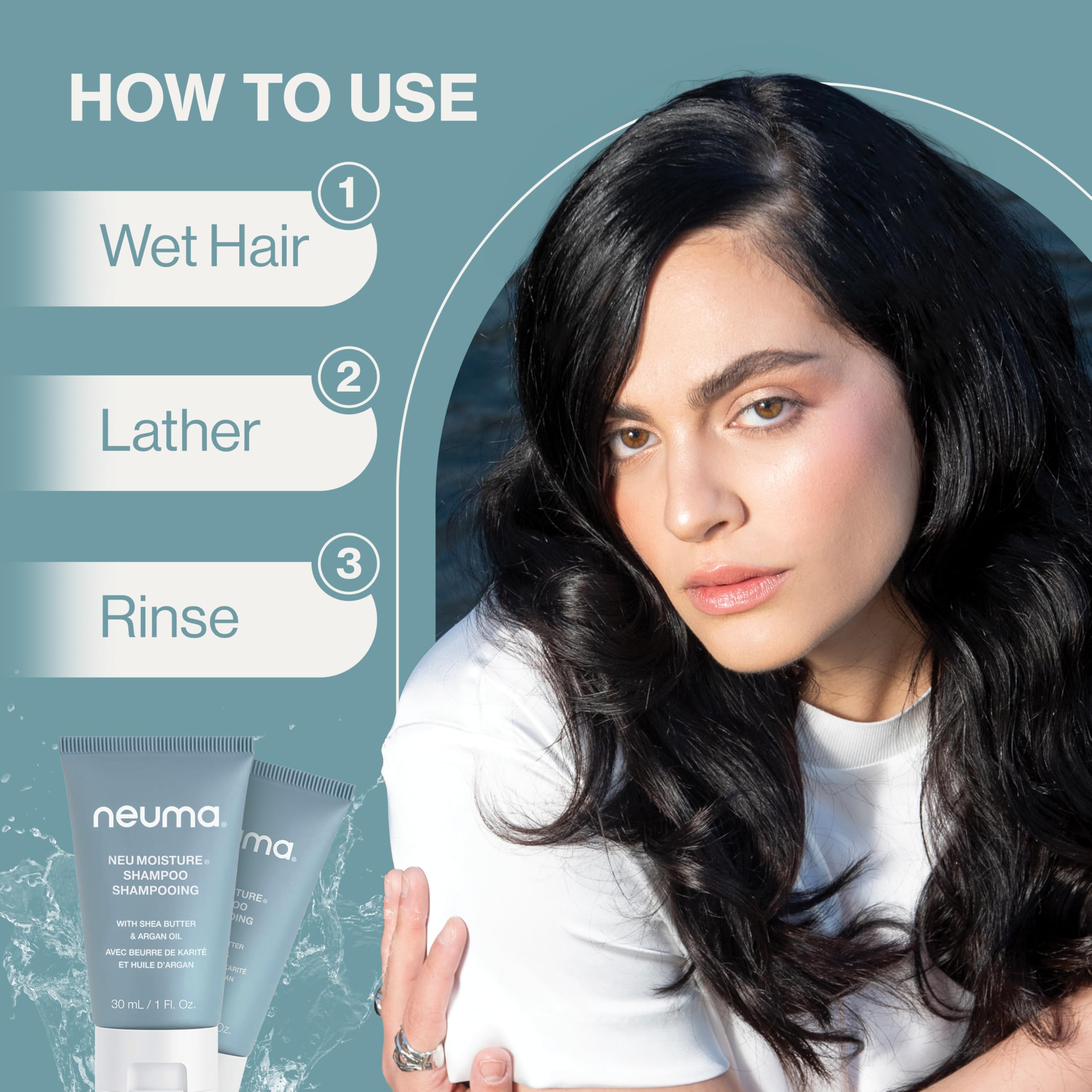 Neuma Neu Moisture Shampoo for Dry Hair - Hydrating Lavender, Mandarin & Vanilla Scented Shampoo | Sulfate-Free & Color Safe | Perfect for Daily Moisture Boost & Relaxing Aromatherapy Shower Experience
