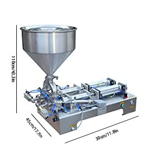 Stainless Steel Dual-Head Pneumatic Liquid & Paste Filling Machine for Toothpaste, Cream, Oil, Shampoo - Ideal for Cosmetics, Pharmaceuticals & Food Production Lines