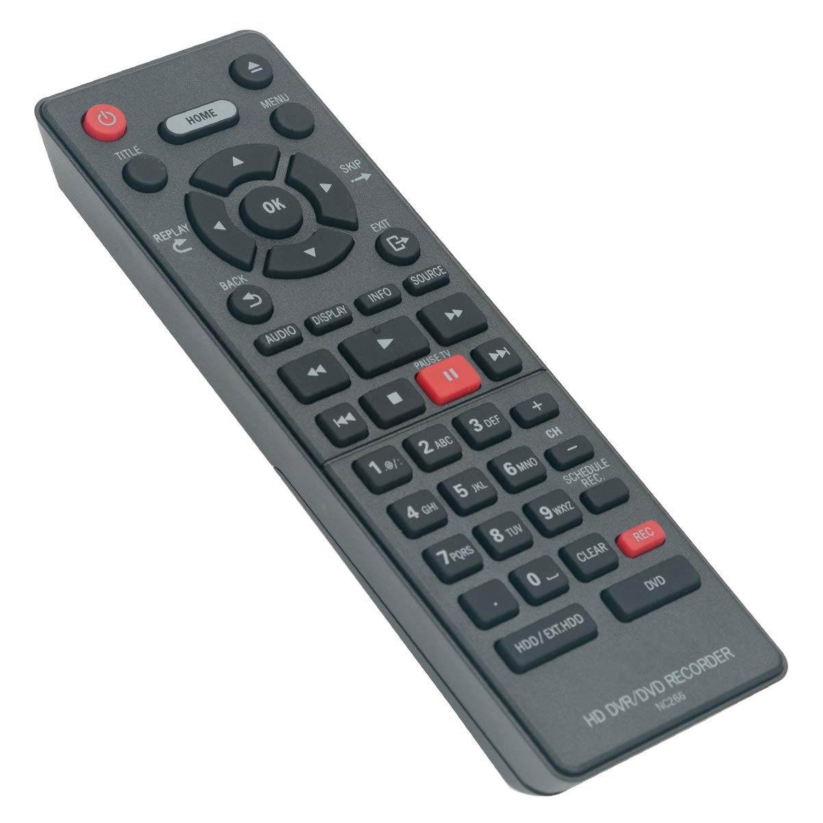 NC266UH Replacement Remote Control for Magnavox HD DVR DVD Recorder - Compatible with MDR868H, MDR865H, MDR867H, MDR515H Models - Perfect for Home Entertainment System & Media Center Setup