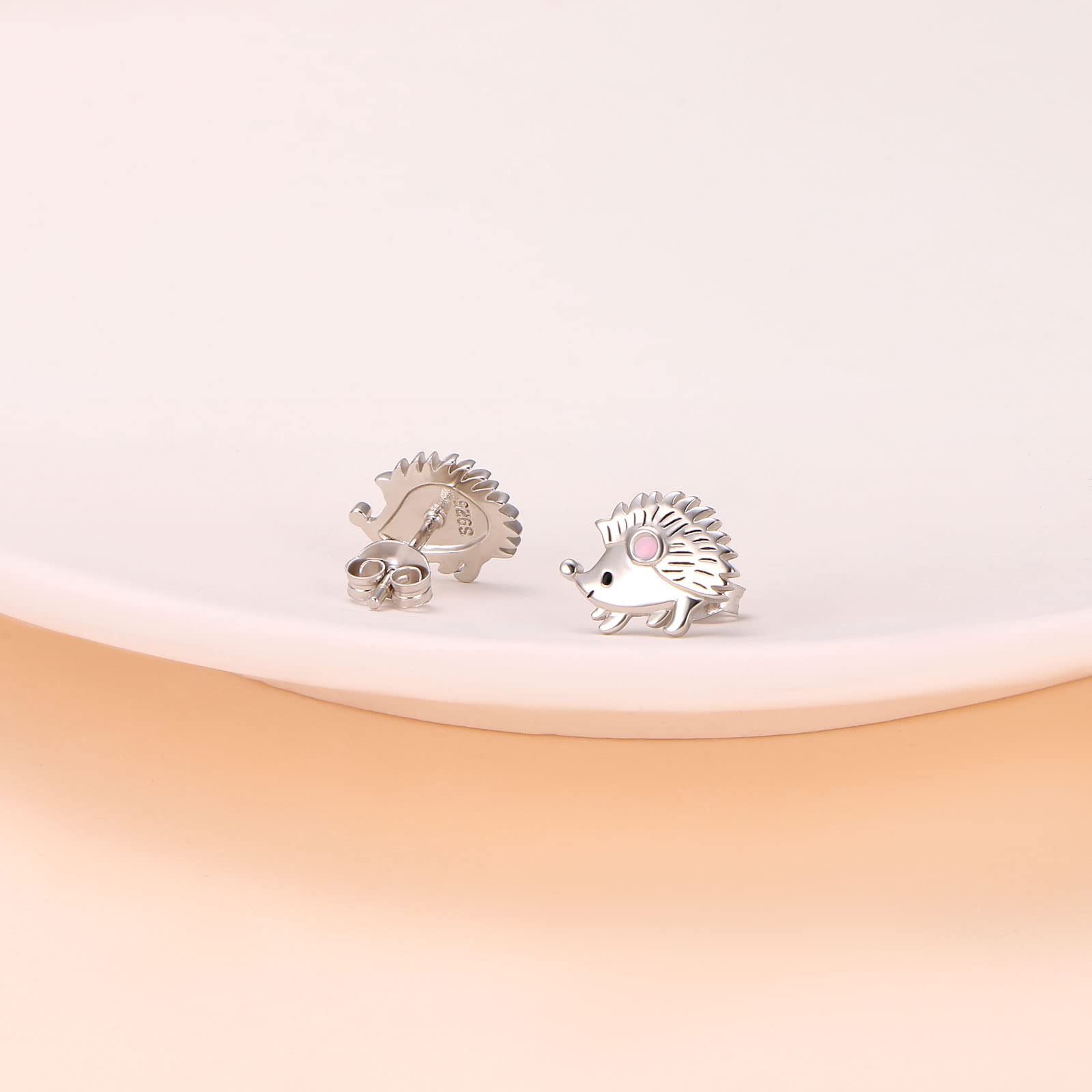 Sterling Silver Hedgehog Jewelry Set for Women - Hypoallergenic Hedgehog Earrings, Necklace & Bracelet Gifts for Teen Girls & Hedgehog Lovers | Perfect for Birthday, Anniversary & Animal-Themed Fashion Accessories