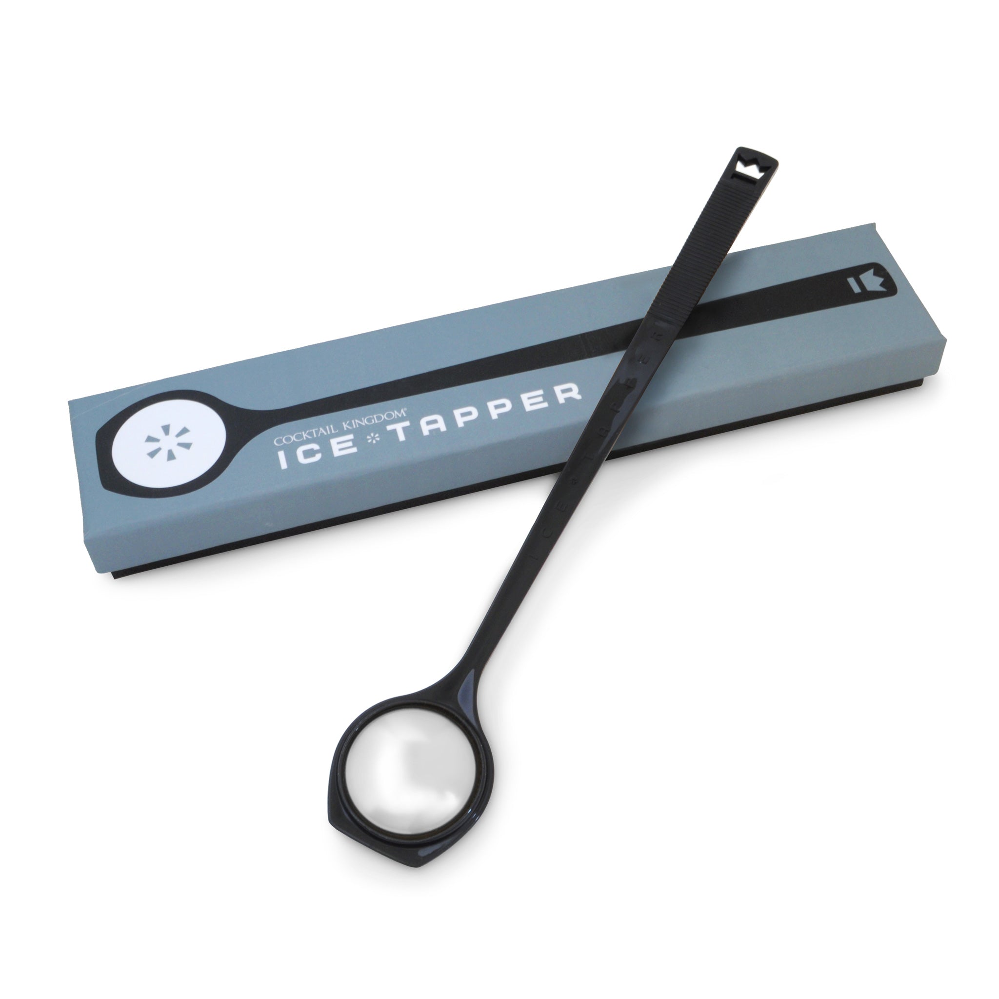 ICE TAPPER - Durable Plastic & Stainless Steel Ice Breaker Tool (Black) - Perfect for Cocktails, Home Bars & Outdoor Adventures