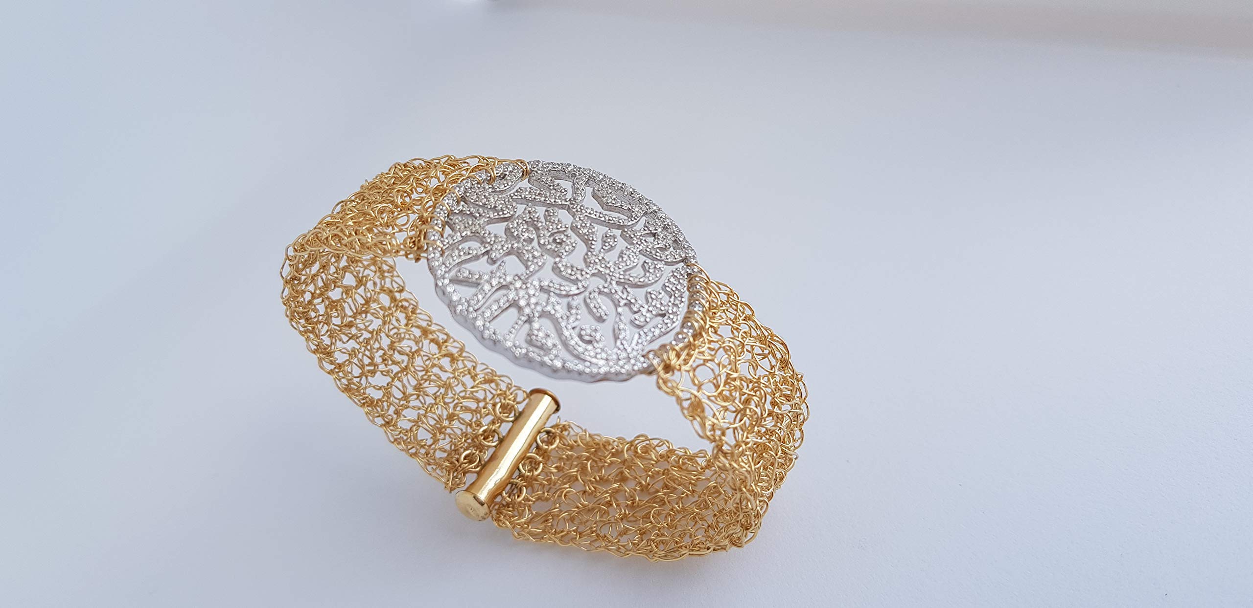 Gold Shema Israel Bracelet - Elegant Jewish Prayer Jewelry with Hebrew Engraving, Faith-Based Cuff Bracelet for Women - Perfect for Synagogue, Holidays & Spiritual Occasions