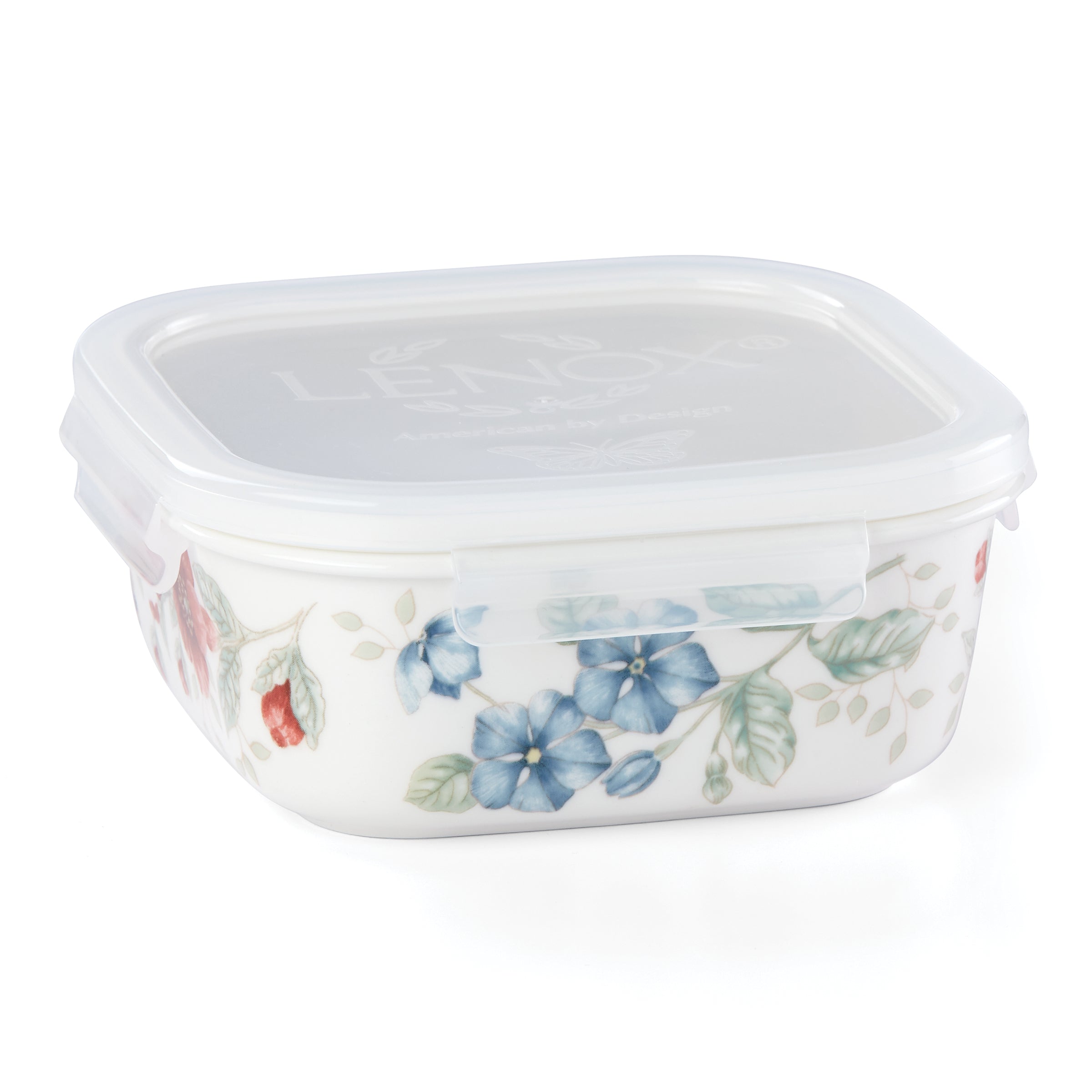 Butterfly Meadow Square Food Storage Container - Airtight BPA-Free Plastic Kitchen Organizer for Pantry, Meal Prep & Leftovers