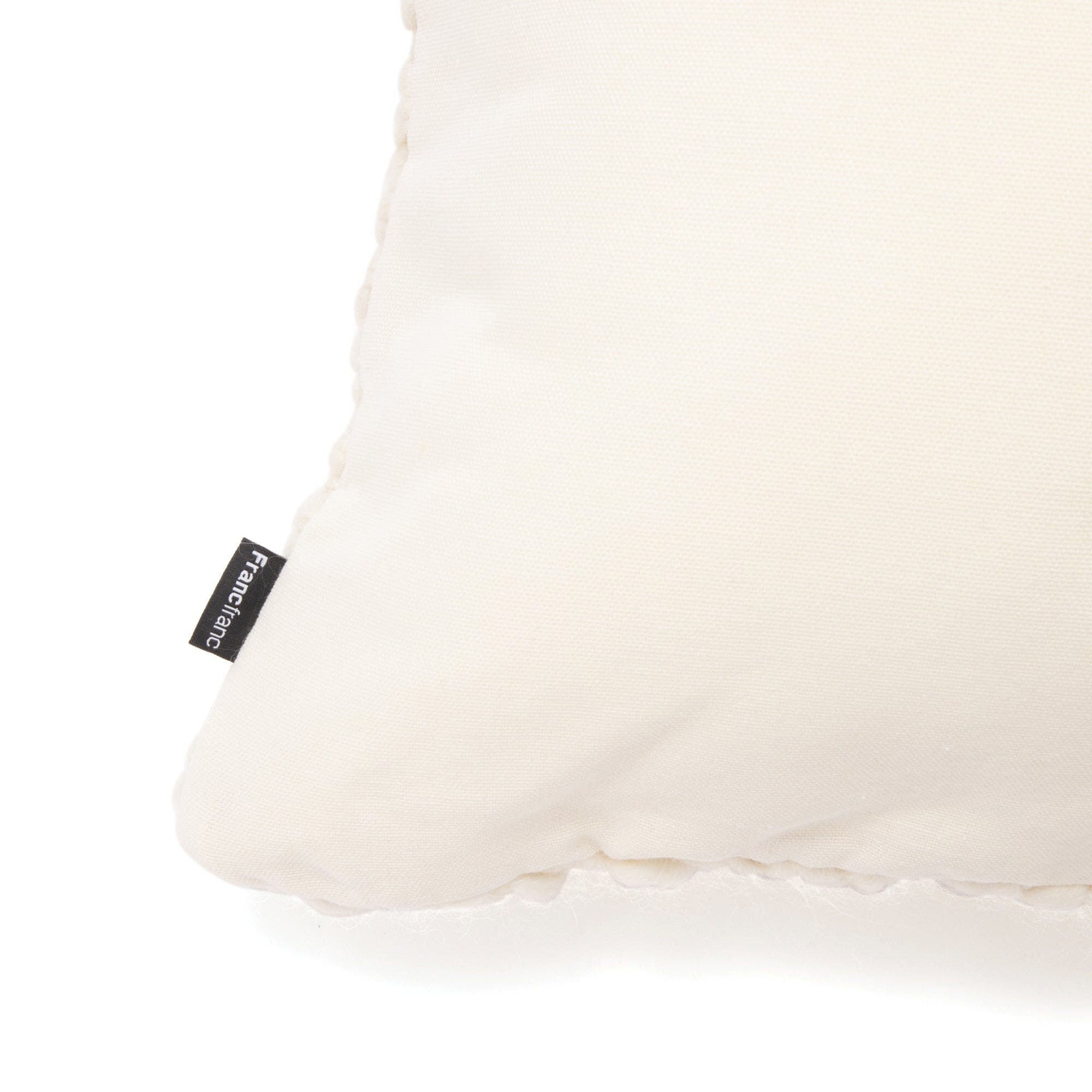 Kint Ribbon Cushion Cover 18x18 Inches Ivory - Soft Decorative Pillow Case for Sofa, Bed, Living Room & Home Decor