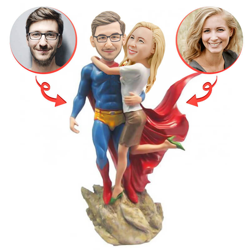Custom Personalized Dad and Mom Bobblehead - Unique Couple Figurine Gift for Anniversary, Wedding, Birthday - Perfect Home Decor & Sentimental Keepsake