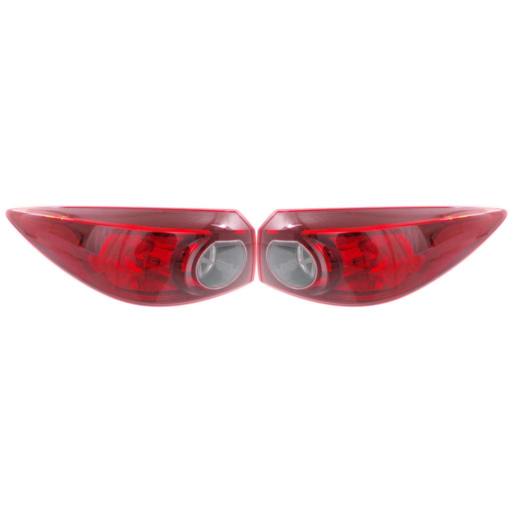 Mazda 3 Tail Light Assembly Pair (2014-2018) - Driver & Passenger Side Outer Bulb Type Sedan - BHN1-51-160 | MA2804117 | Perfect for Replacement & Customization | Enhances Safety & Style for Night Driving