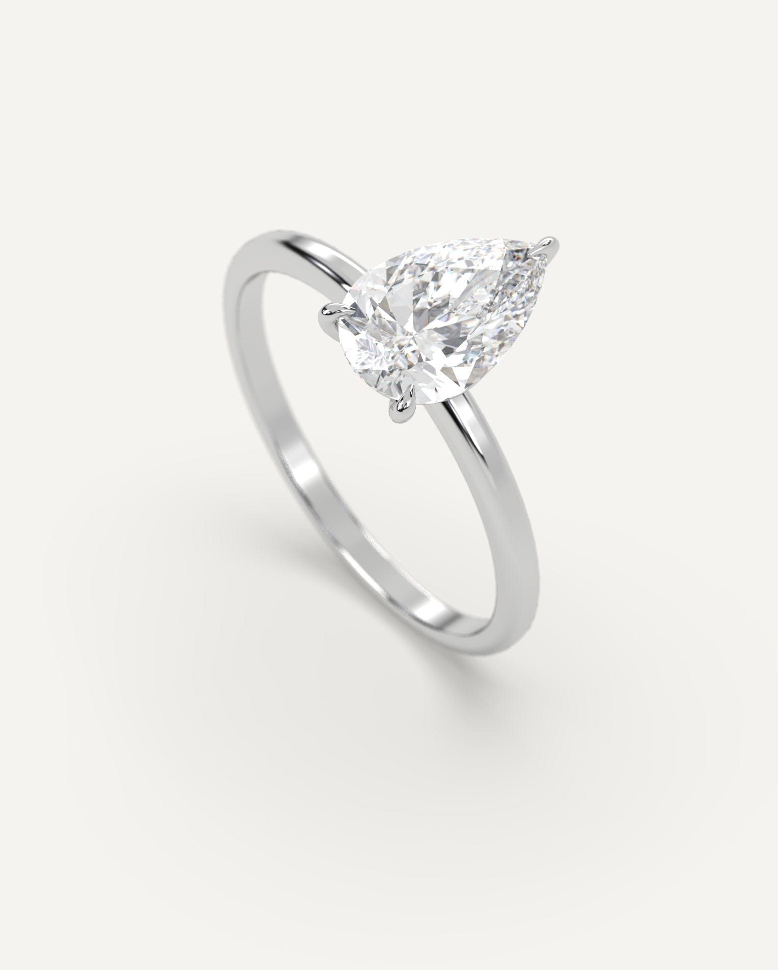 2 Carat Pear Cut Diamond Engagement Ring for Women - Elegant Solitaire Wedding Band, Perfect for Proposals, Anniversaries & Special Occasions