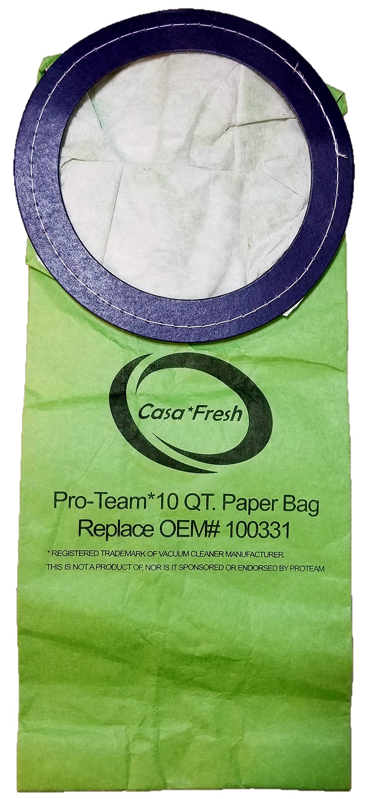 10 Pack Replacement Vacuum Bags for ProTeam 100331 - Compatible with 10 QT Backpack Vacuums (Coachvac, Super Coachvac, Megavac) | Durable Dust Collection for Commercial Cleaning & Home Use