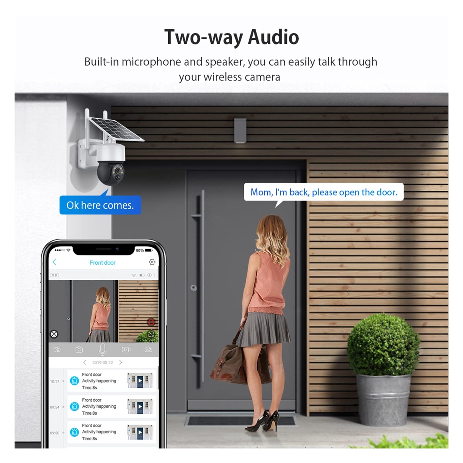 5MP Solar Wireless Security Camera Outdoor - 4G SIM & WiFi, 12000mAh Battery, PIR Motion Detection, Night Vision - Ideal for Home, Yard, and Business Surveillance