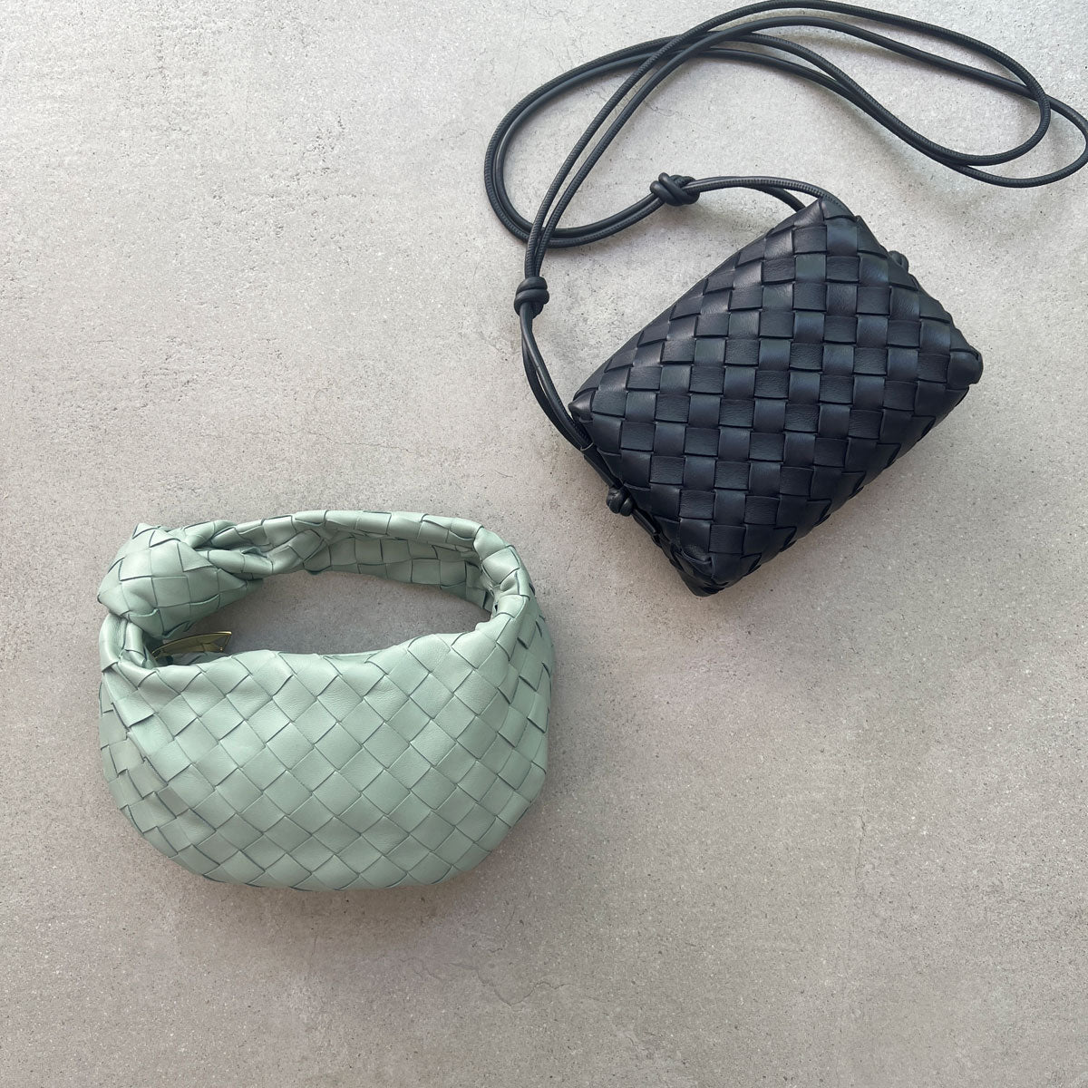 Jodie Mini Intrecciato Crossbody Bag in Sage Green | Premium Leather Handbag for Women | Perfect for Everyday Use, Work & Date Nights