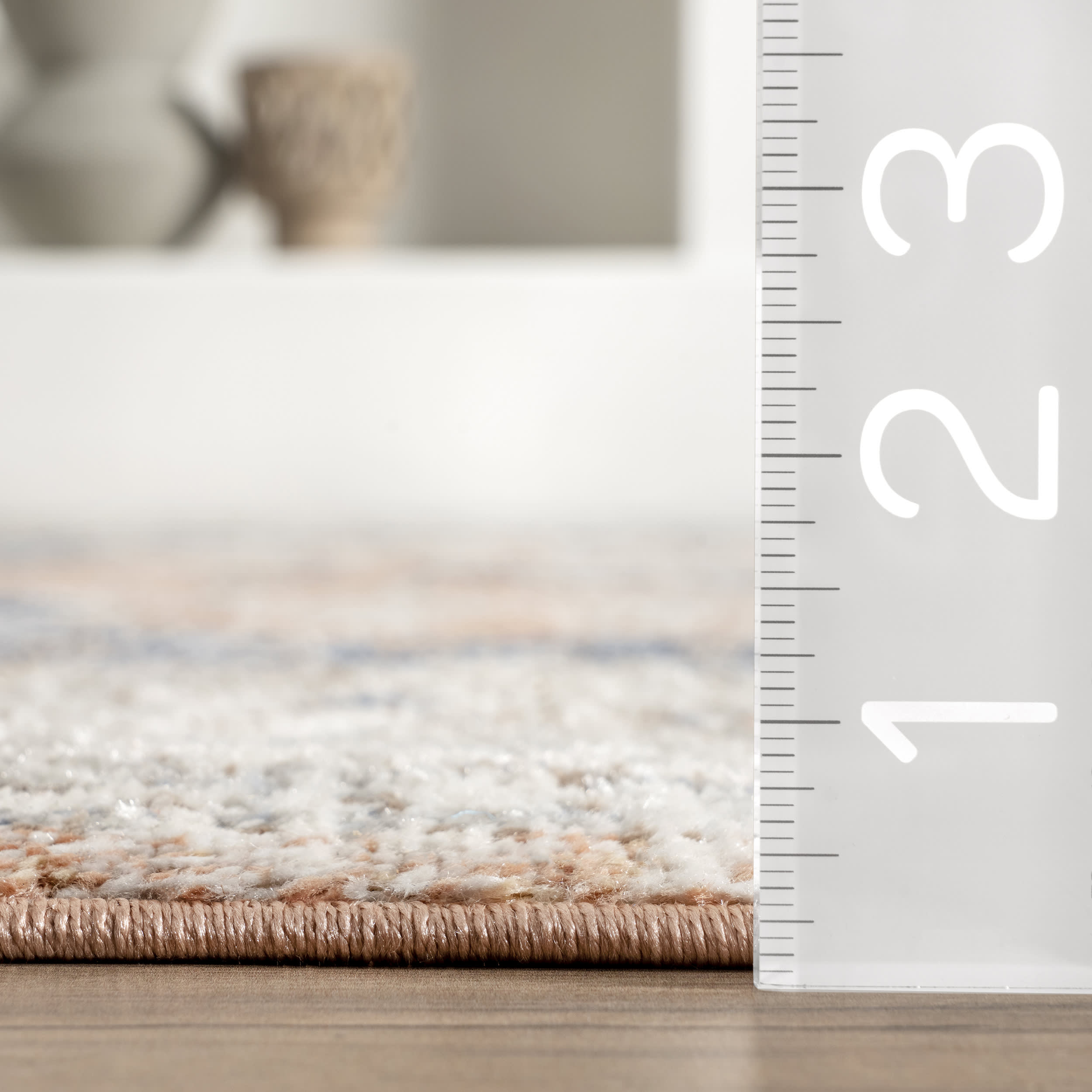 Florid Dreams Peach Area Rug - Soft Plush Bedroom Carpet for Home Decor, Living Room, Nursery | Cozy & Stylish Floor Mat