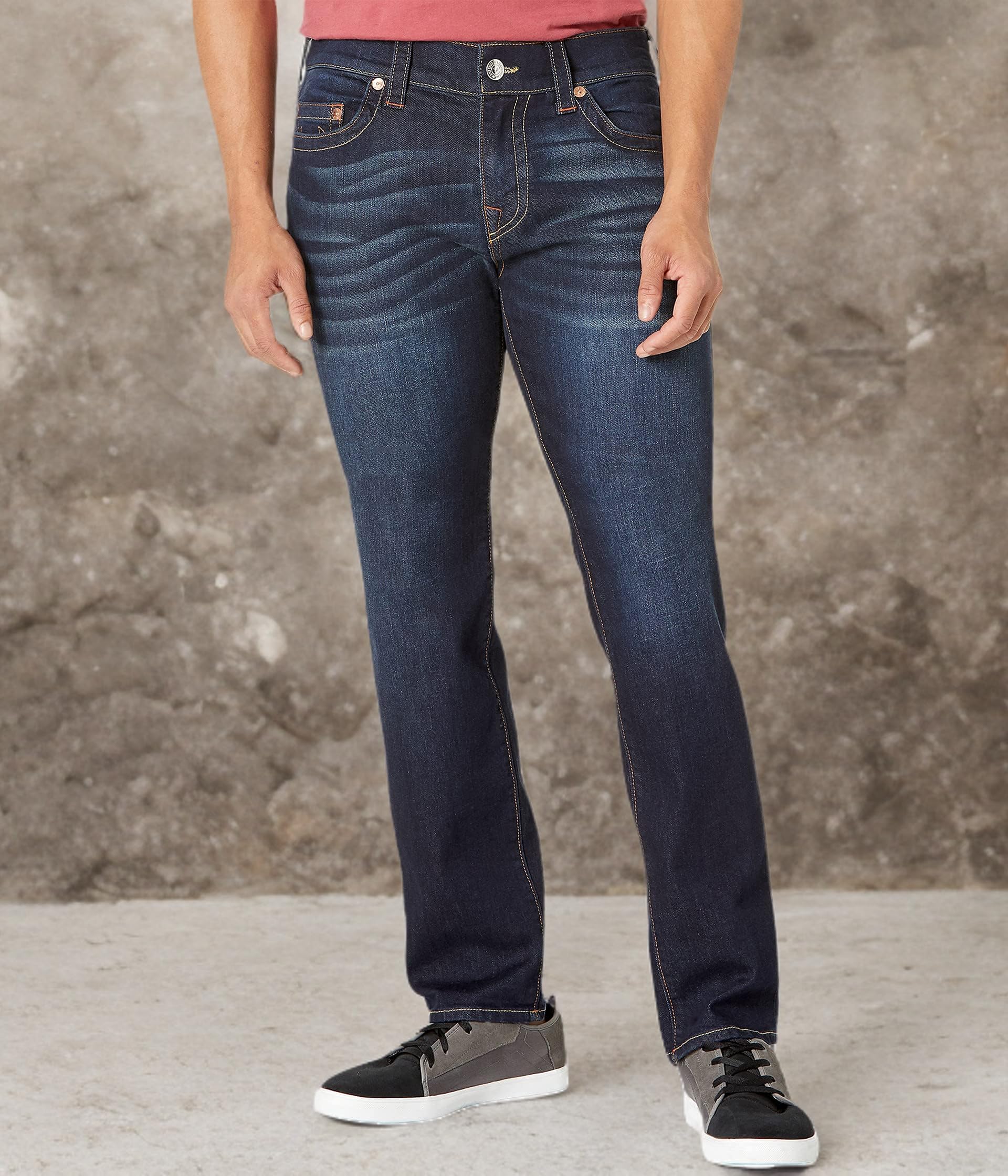 True Religion Men's Rocco Skinny Fit Straight Leg Jean - Premium Denim Pants for Casual & Night Out | Slim Fit Stretch Comfort for Everyday Wear