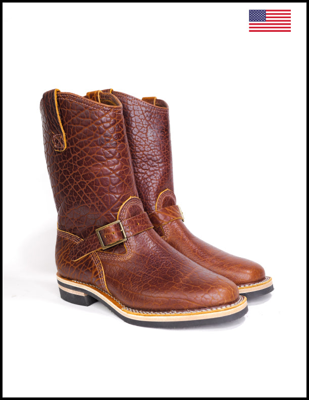 Wesco Boots X The Shop Vintage Dream Bison Leather Work Boots - Durable & Stylish for Outdoor Work, Motorcycle Riding & Western Fashion