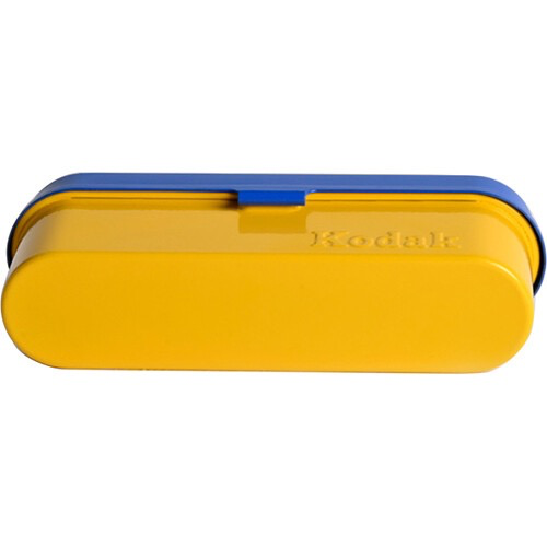 Kodak Steel 135mm Film Case with Blue Lid & Yellow Body - Durable Storage for 35mm Film Rolls, Perfect for Photographers & Film Enthusiasts