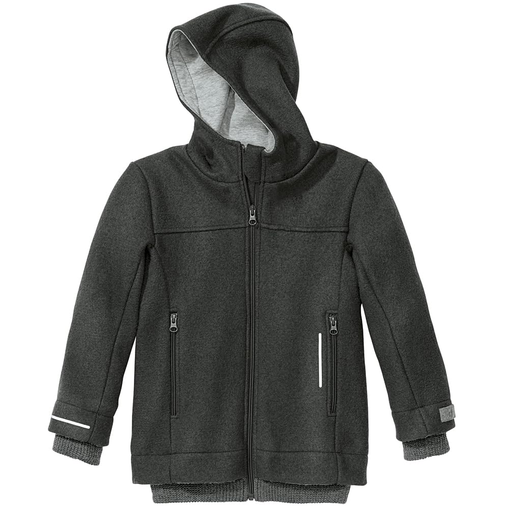 Kids' Wool Jacket - Warm Hooded Outdoor Coat for Boys & Girls | Organic Boiled Merino Wool | Perfect for Winter Play, School & Outdoor Adventures