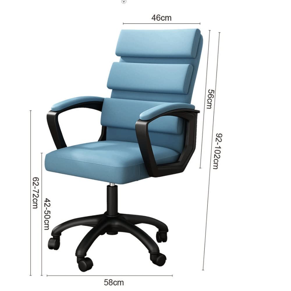 Ergonomic Computer Chair with Backrest - Comfortable Office Desk Chair for Long Hours, Study & Gaming - Adjustable Height, White Starlight (One Size) - Perfect for Home Office, Dorm Room & Workspace