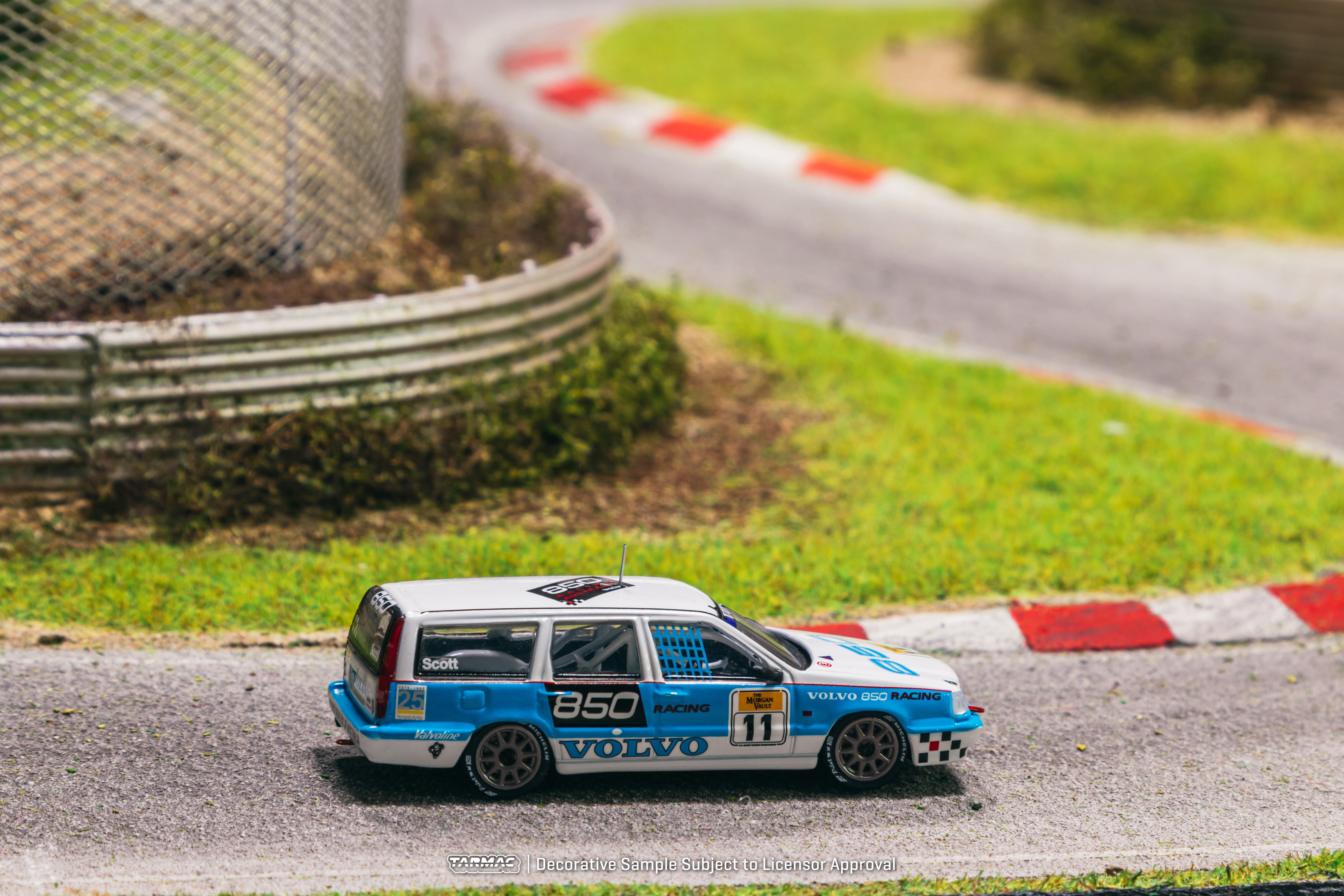 Tarmac Works 1/64 Scale Volvo 850 Estate Diecast Model Car - 1995 Australian Super Touring Championship #11 - Collectible Miniature Vehicle for Display, Racing Enthusiasts & Hobby64 Collection