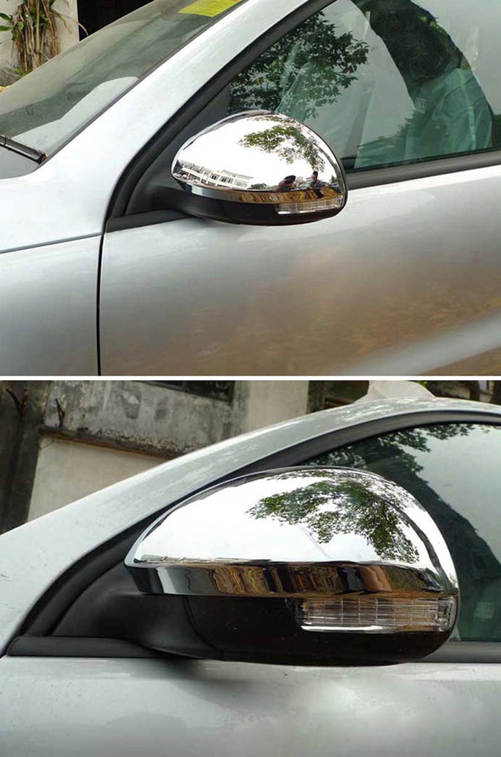 Volkswagen VW Tiguan Side Door Mirror Cap ABS Chrome Cover (2009-2016) - Replacement Rearview Mirror Trim for Enhanced Style & Protection | Perfect for Car Upgrades & Customization