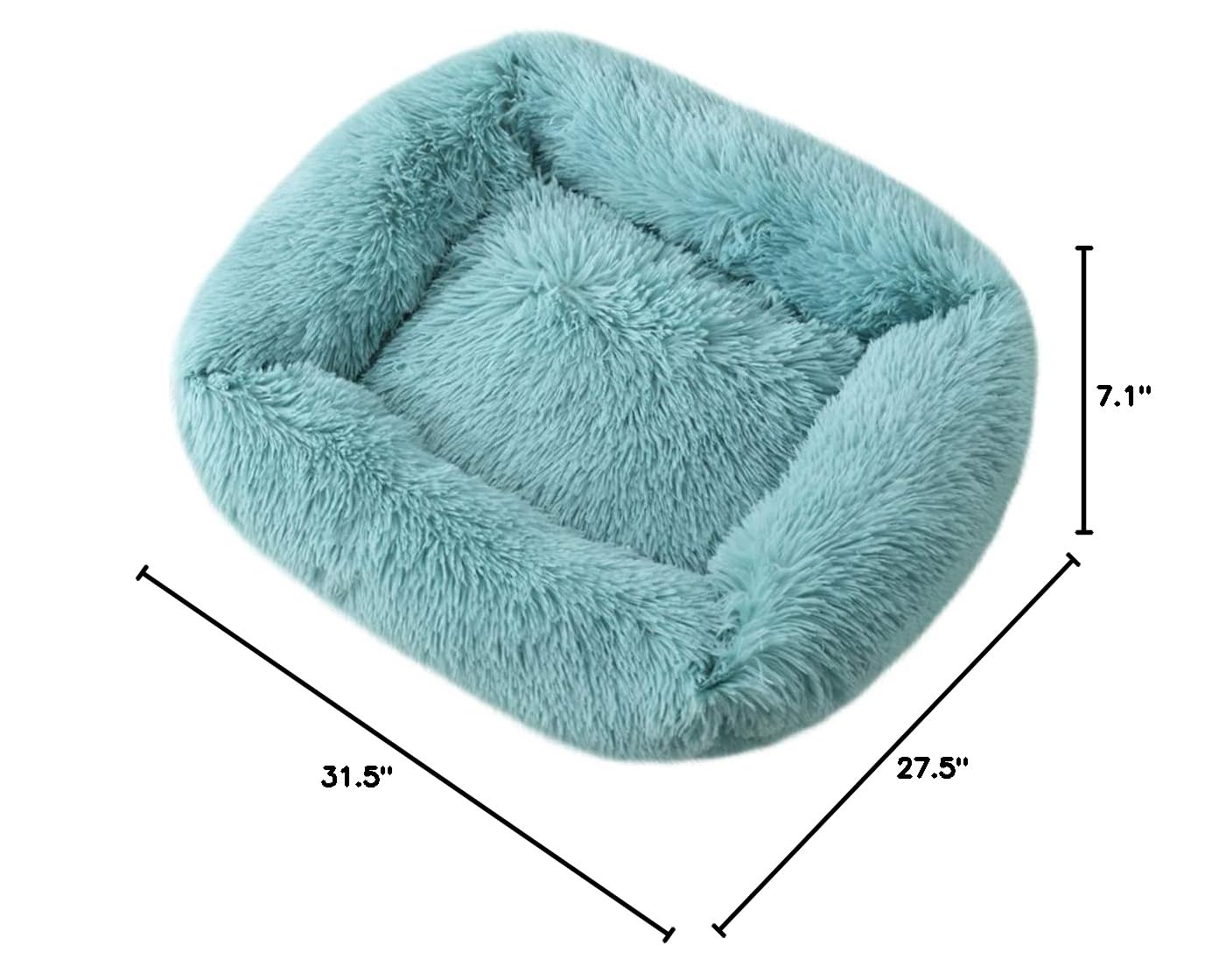 La La Pet® Donut Dog & Cat Bed - Cozy Cave Burrow Bed with Self-Warming Technology for Small to Medium Pets - Soft Plush Calming Cuddler for Improved Sleep - Perfect for Anxiety Relief & Winter Warmth (Blue)