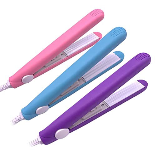 Mini Hair Straightener & Curler - Dual Use Flat Iron for Travel, Home & DIY Hairstyles (Pink) | Perfect for On-the-Go Styling & Quick Touch-Ups