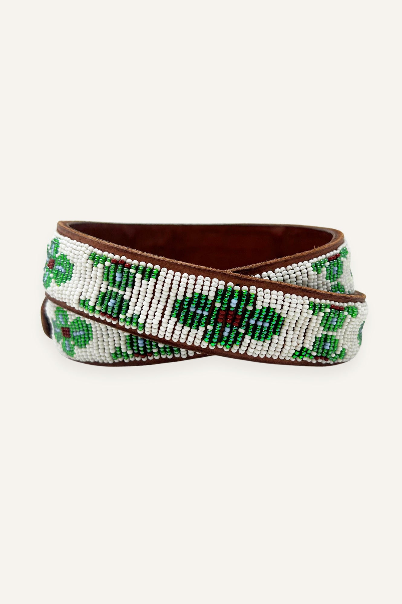 Floral Belt for Women - Elegant White & Green Flower Waist Belt | Perfect for Weddings, Parties & Boho Outfits