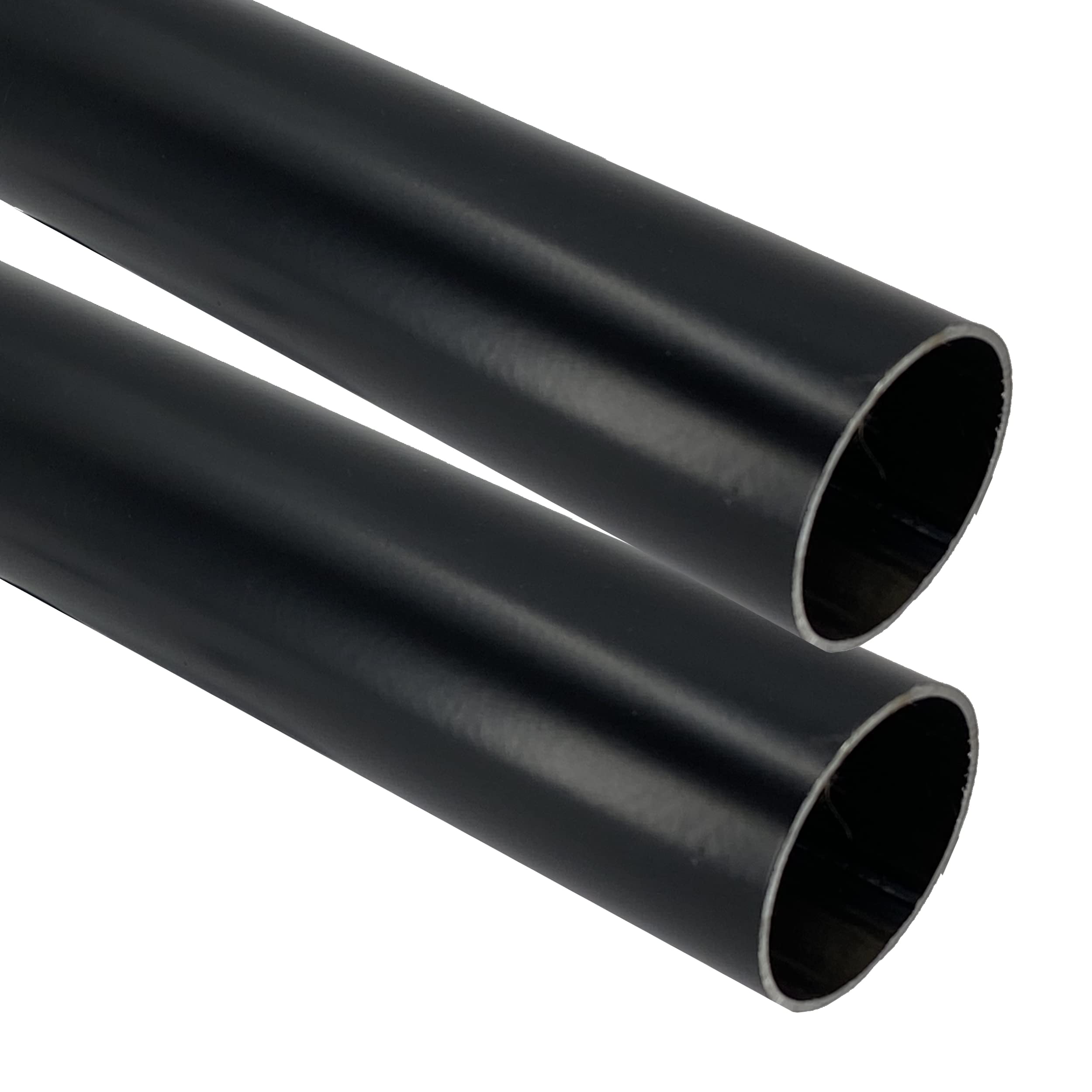 Desunia 94-Inch Heavy Duty Round Closet Rod - 32mm Diameter Black Clothes Hanging Pole (2-Pack) | Sturdy Wardrobe Organizer for Bedroom, Closet & Laundry Room Storage