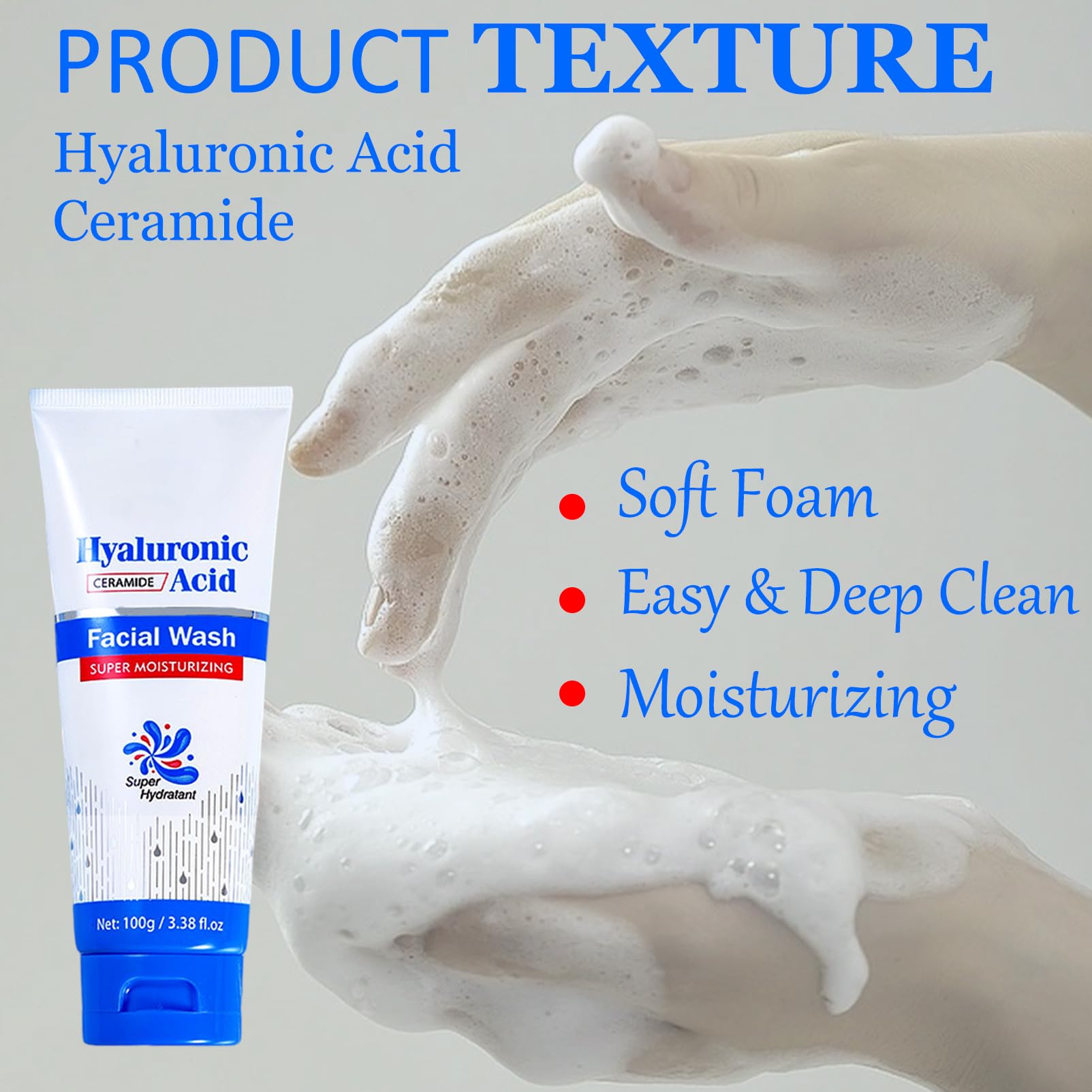 **Hyaluronic Acid Skincare Set for Women - 4PCS Face Care Kit with Cleanser, Serum, Lotion & Cream | Hydrating Moisturizer for Glowing Skin | Perfect Gift Set for Daily Skincare Routine & Spa Days**